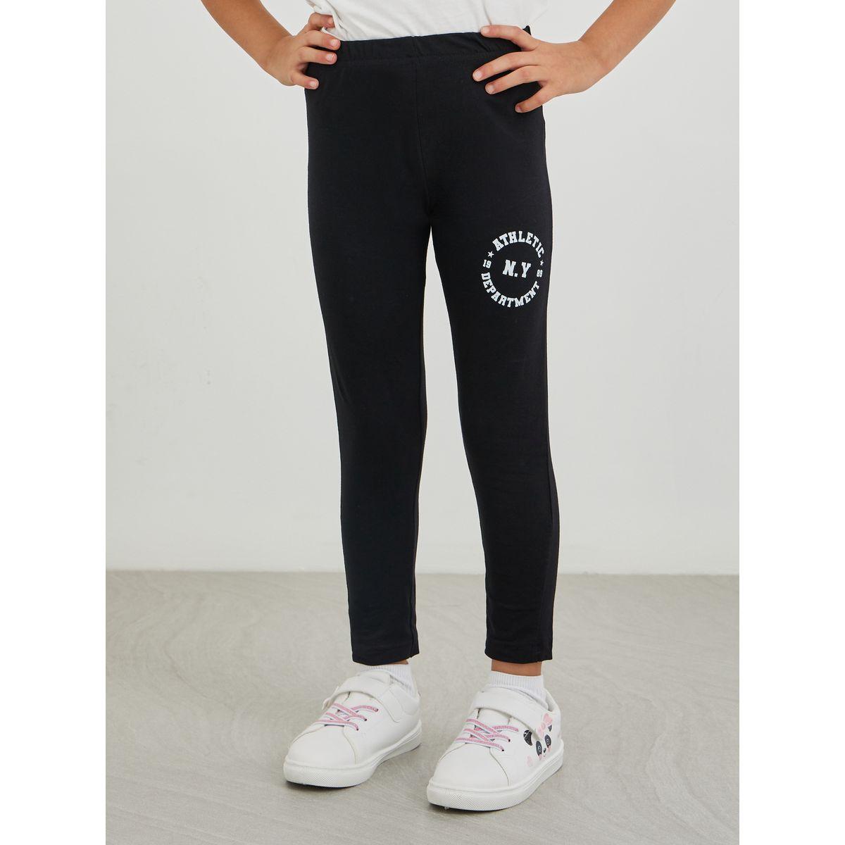 Styli Slogan Print Round Neck T-Shirt and Leggings Set-girls-clothing-setsandcoords-image-5