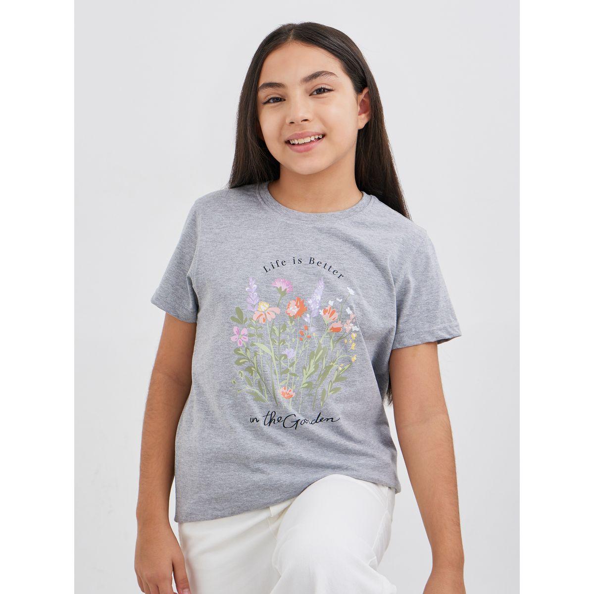 تيشيرت بأكمام قصيرة وطبعة جرافيك-girls-clothing-tshirts-image-1