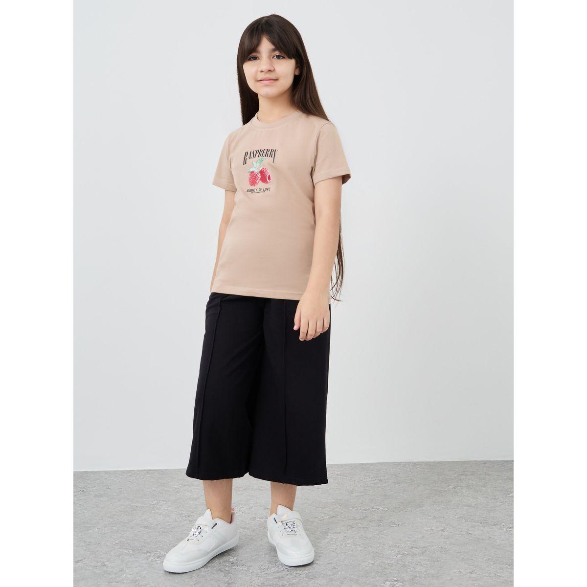 Styli Graphic Print Round Neck T-Shirt-girls-clothing-tshirts-image-2