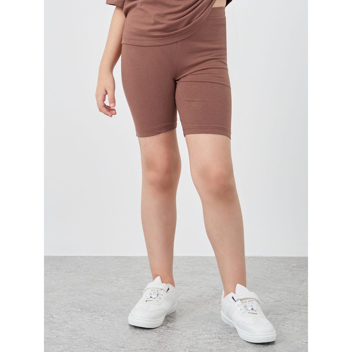 مجموعة من شورت ركوب دراجة مع تيشيرت فضفاض-girls-clothing-setsandcoords-image-5