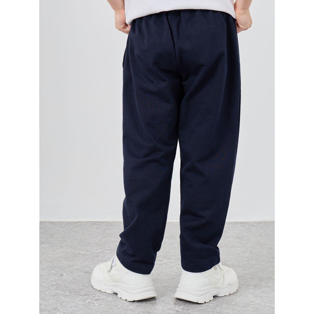 Styli Boys Blue Solid Pin Tuck Joggers with Drawstring-boys-clothing-bottoms-joggersandtrackpants-image-4