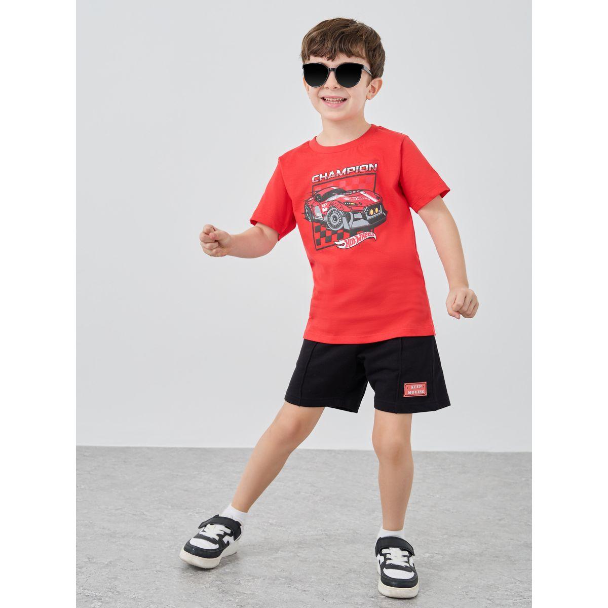 شورت مطبع مع رباط خصر-boys-clothing-bottoms-shorts-image-2