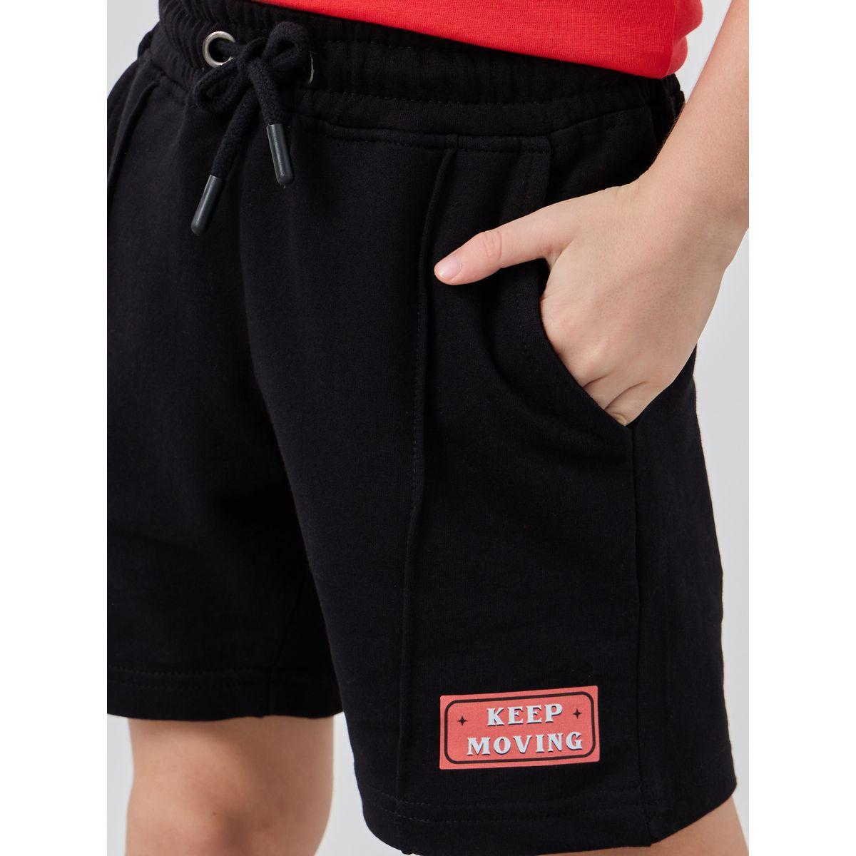 Styli Printed Drawstring Shorts with Pintuck Detail-boys-clothing-bottoms-shorts-image-3