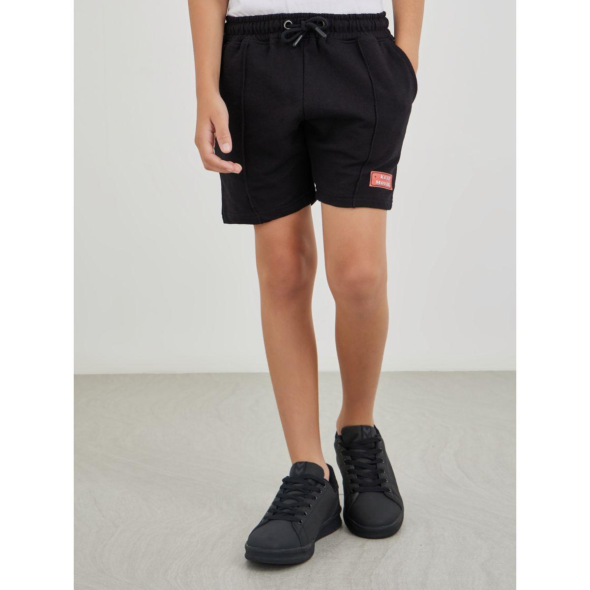 شورت سادة برباط خصر وحزوز-boys-clothing-bottoms-shorts-image-1