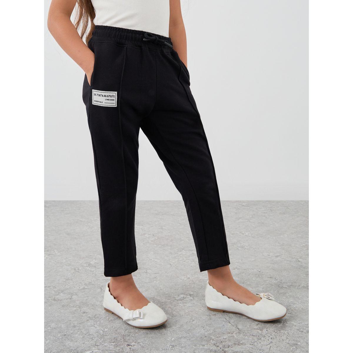 جوغر سادة برباط خصر ودرزات-girls-clothing-bottoms-joggersandtrackpants-image-1