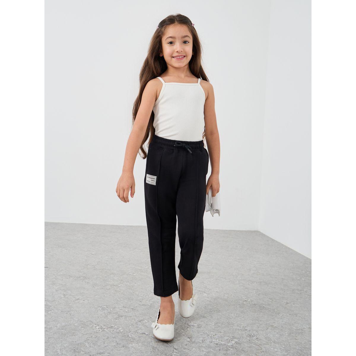 جوغر سادة برباط خصر ودرزات-girls-clothing-bottoms-joggersandtrackpants-image-2