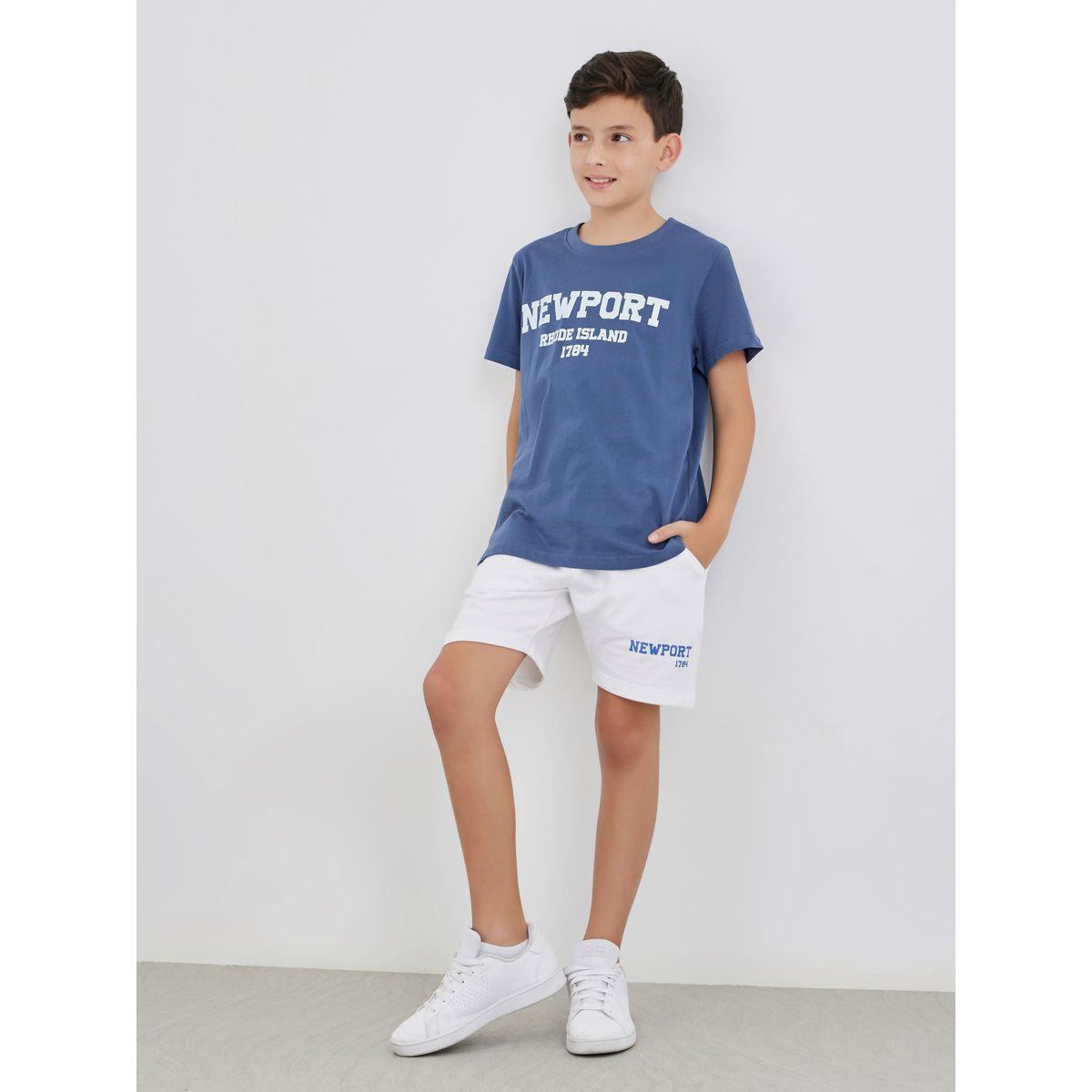 Styli Boys Typography Print Short Sleeve T-Shirt and Shorts Set-boys-clothing-setsandcoords-image-1