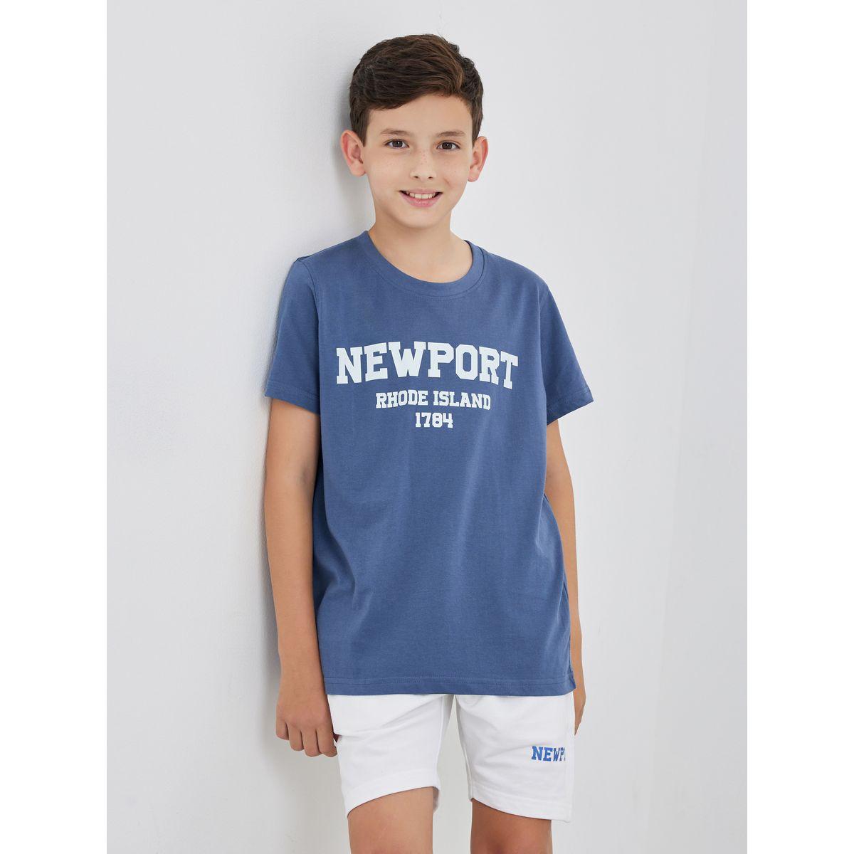 Styli Boys Typography Print Short Sleeve T-Shirt and Shorts Set-boys-clothing-setsandcoords-image-2