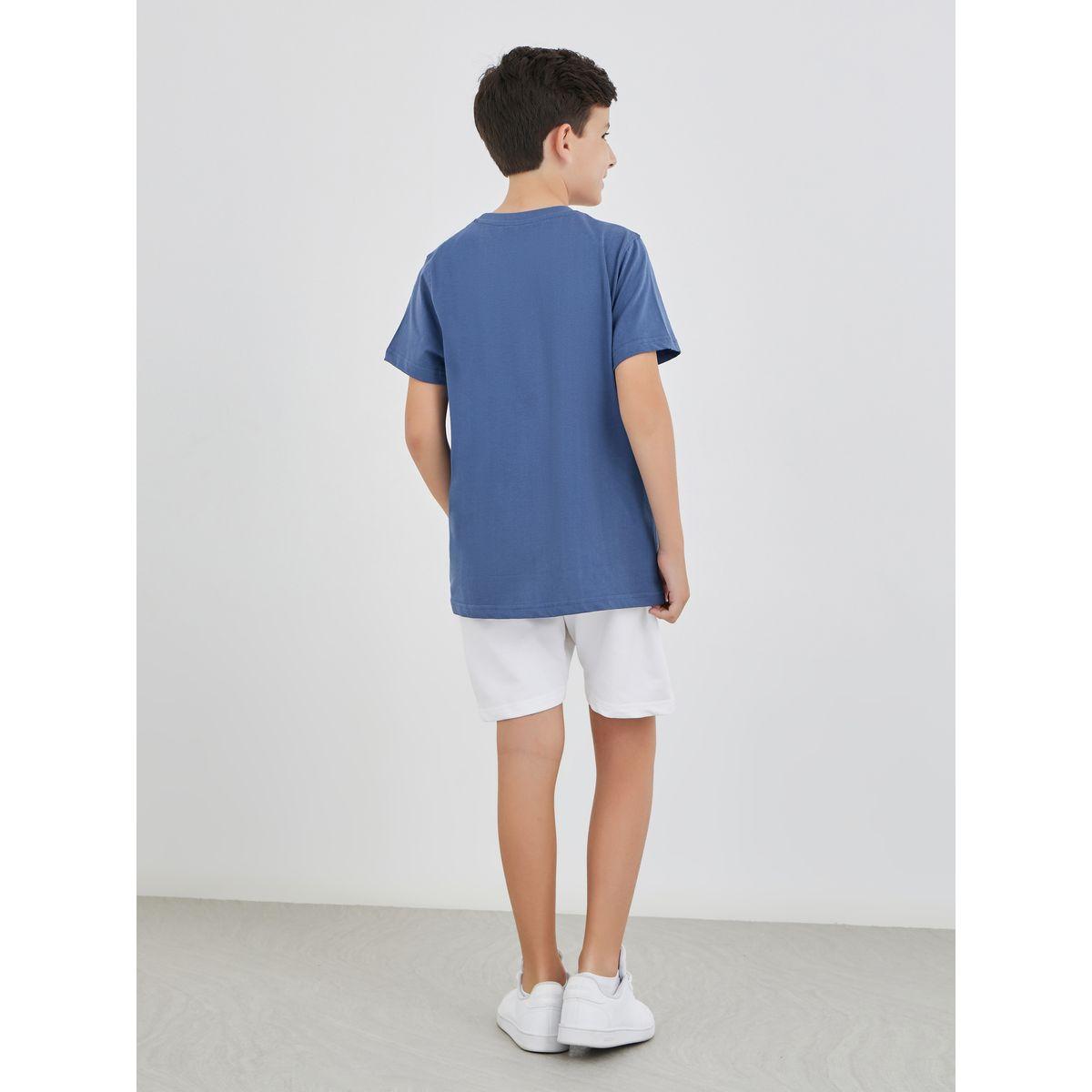 Styli Boys Typography Print Short Sleeve T-Shirt and Shorts Set-boys-clothing-setsandcoords-image-4