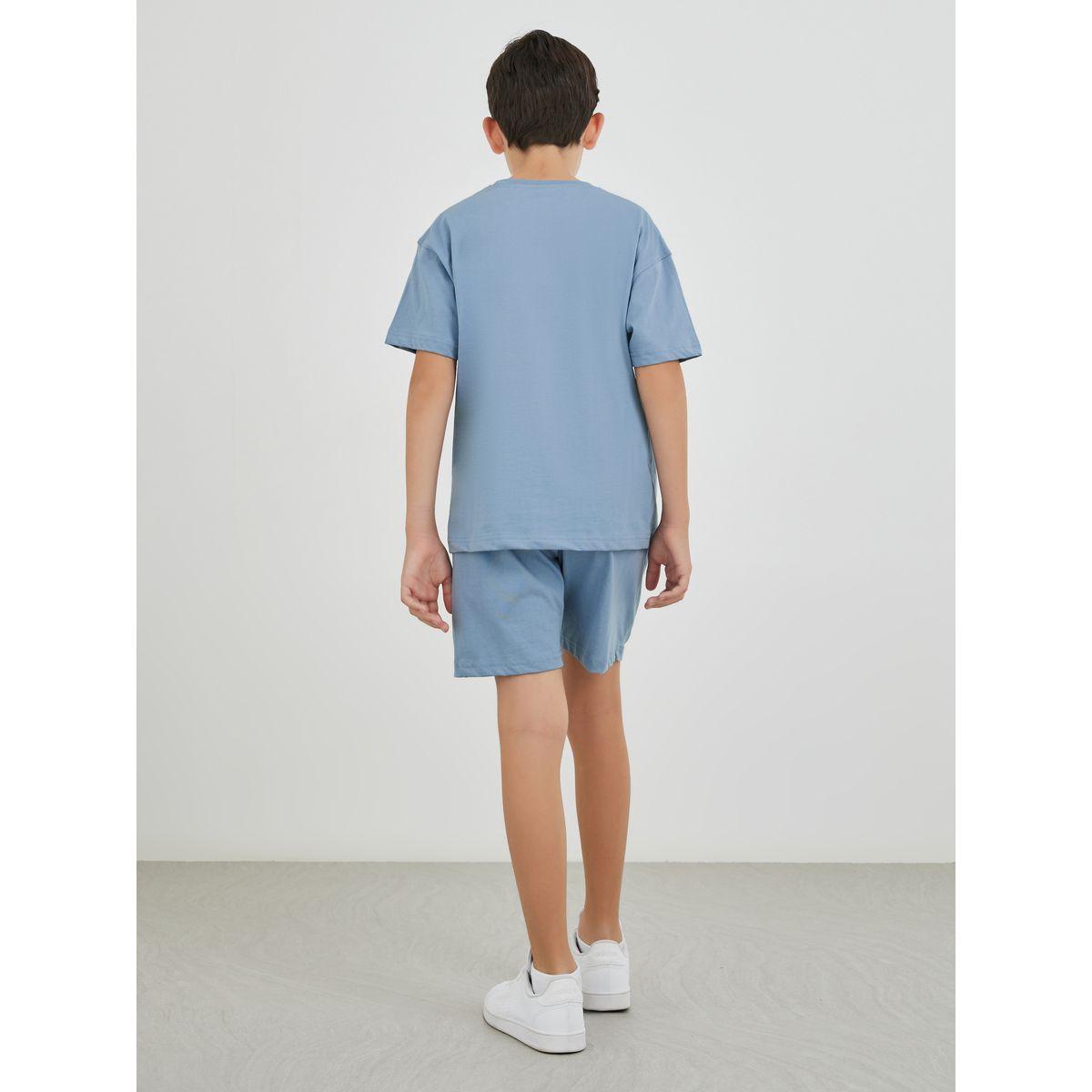 Styli Boys Typography Print Oversized T-Shirt and Shorts Set-boys-clothing-setsandcoords-image-5