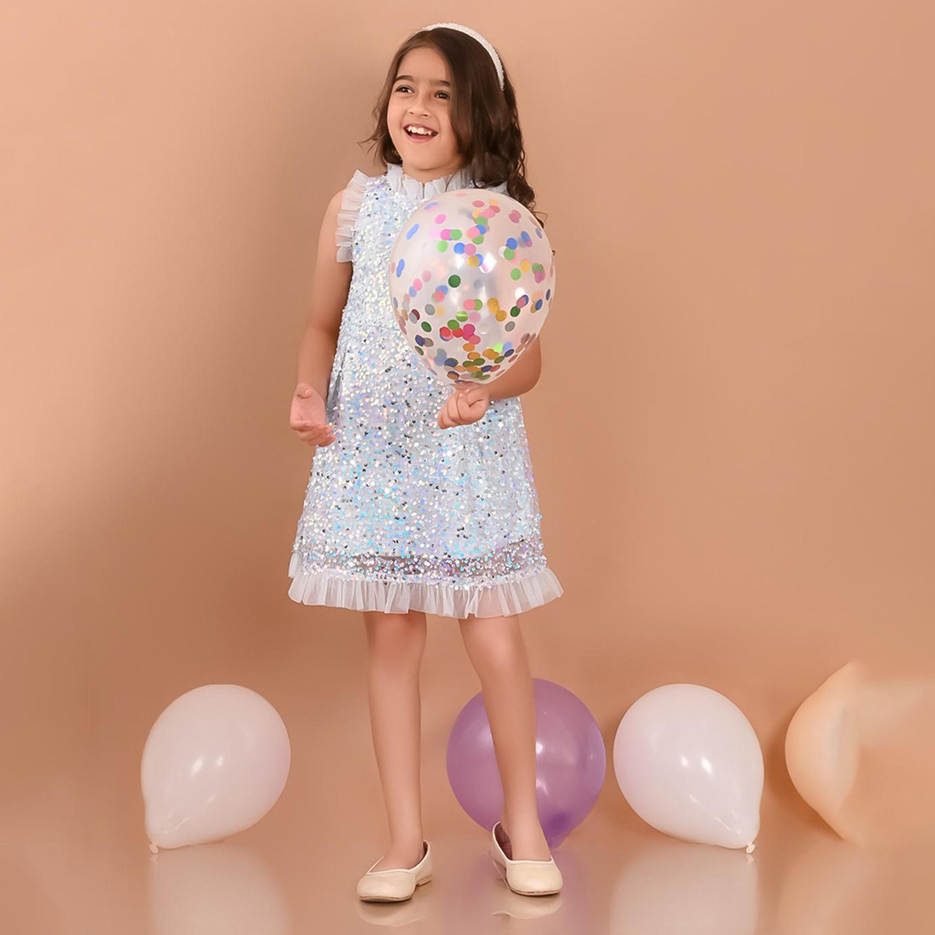 LilPicks X Styli Girls Sequined A-Line Party Dress-girls-clothing-dressesandjumpsuits-image-1