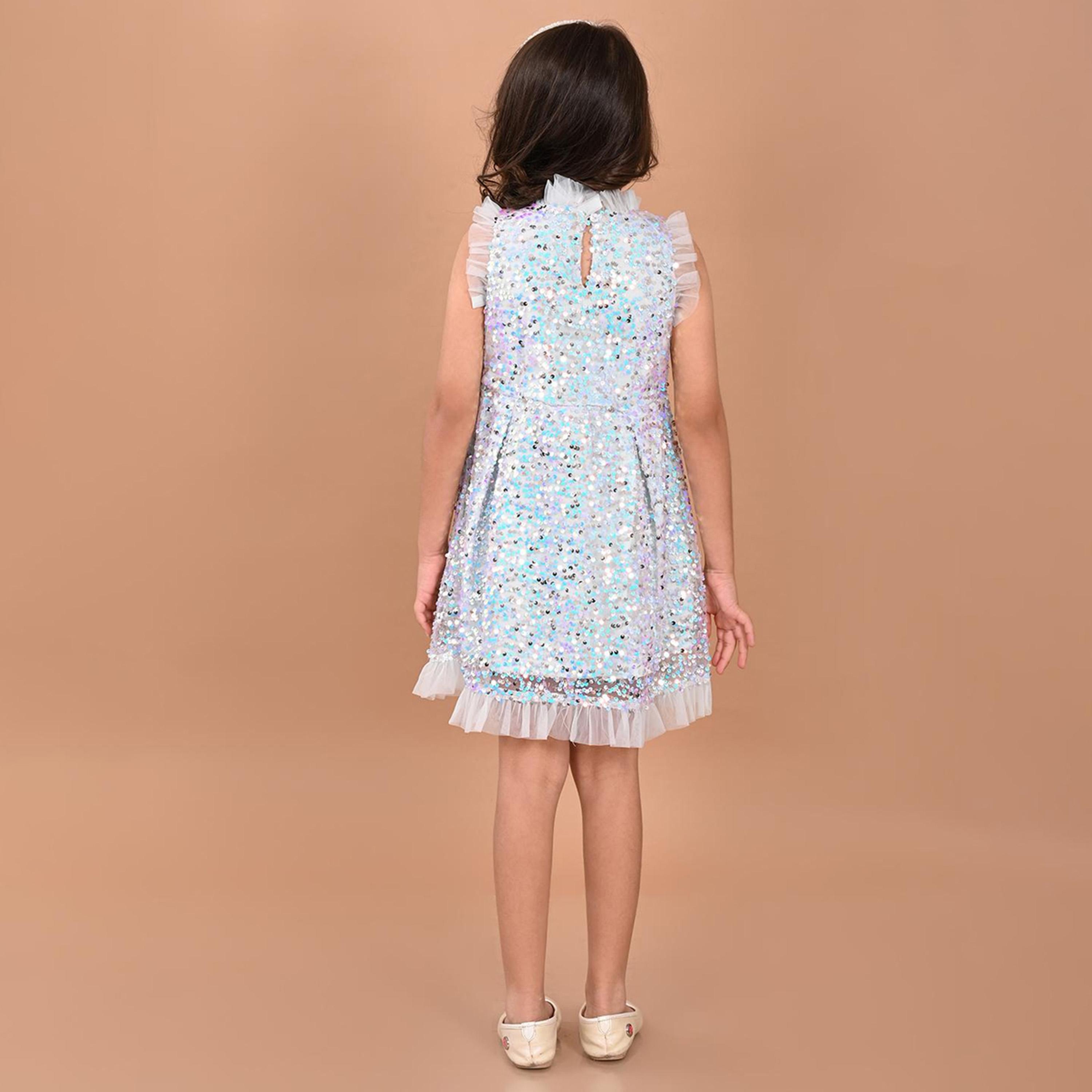 ليبيكس × ستايلي-  فستان حفلة على شكل حرف A للفتيات مطرز بالترتر-girls-clothing-dressesandjumpsuits-image-3