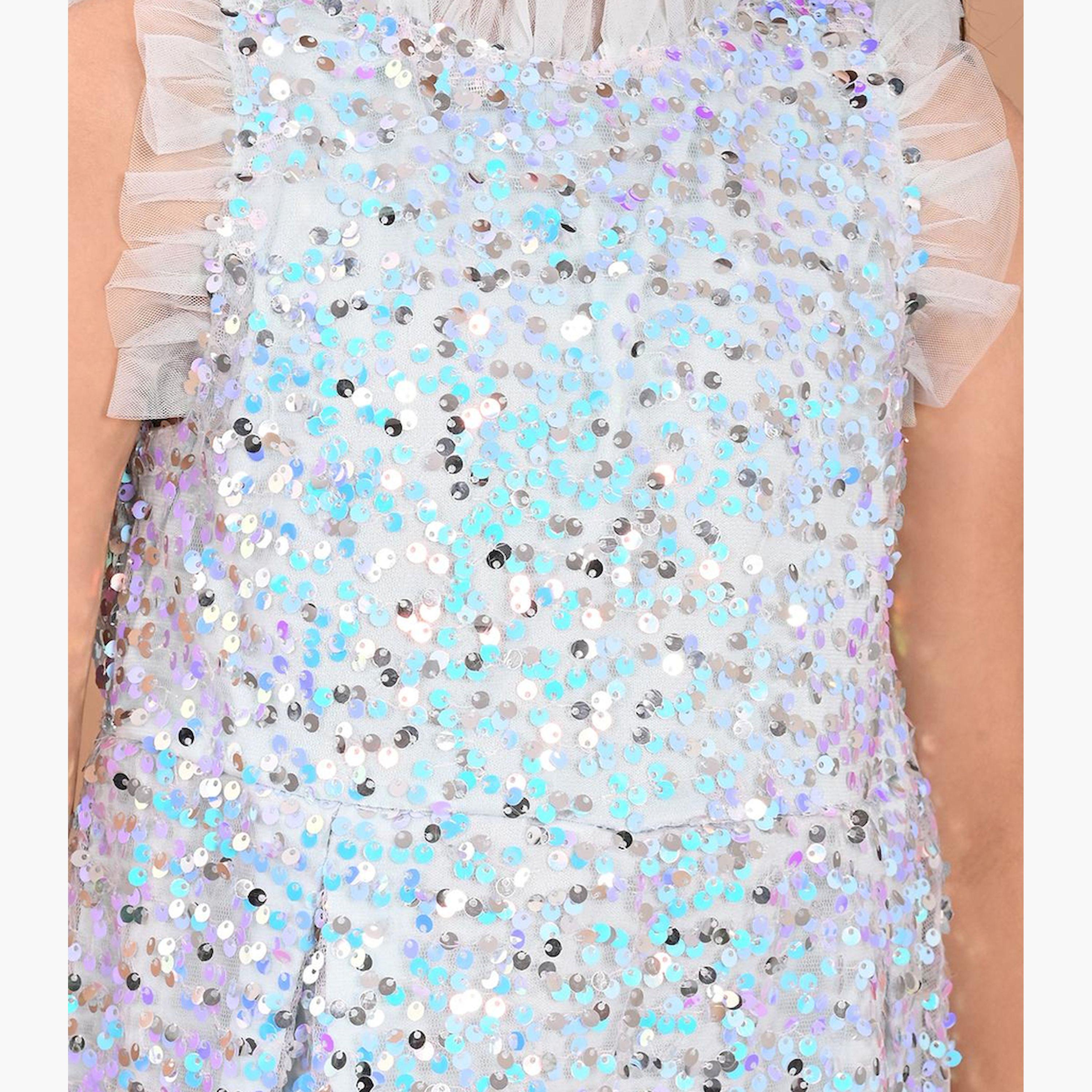 LilPicks X Styli Girls Sequined A-Line Party Dress-girls-clothing-dressesandjumpsuits-image-5