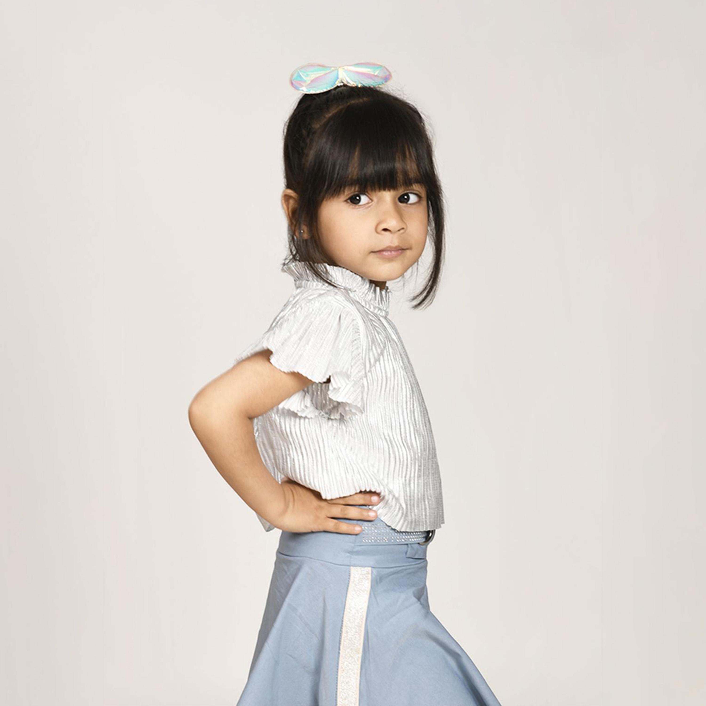 LilPicks X Styli Flutter Sleeves Ruffled Cotton Top-girls-clothing-blousesandshirts-image-3