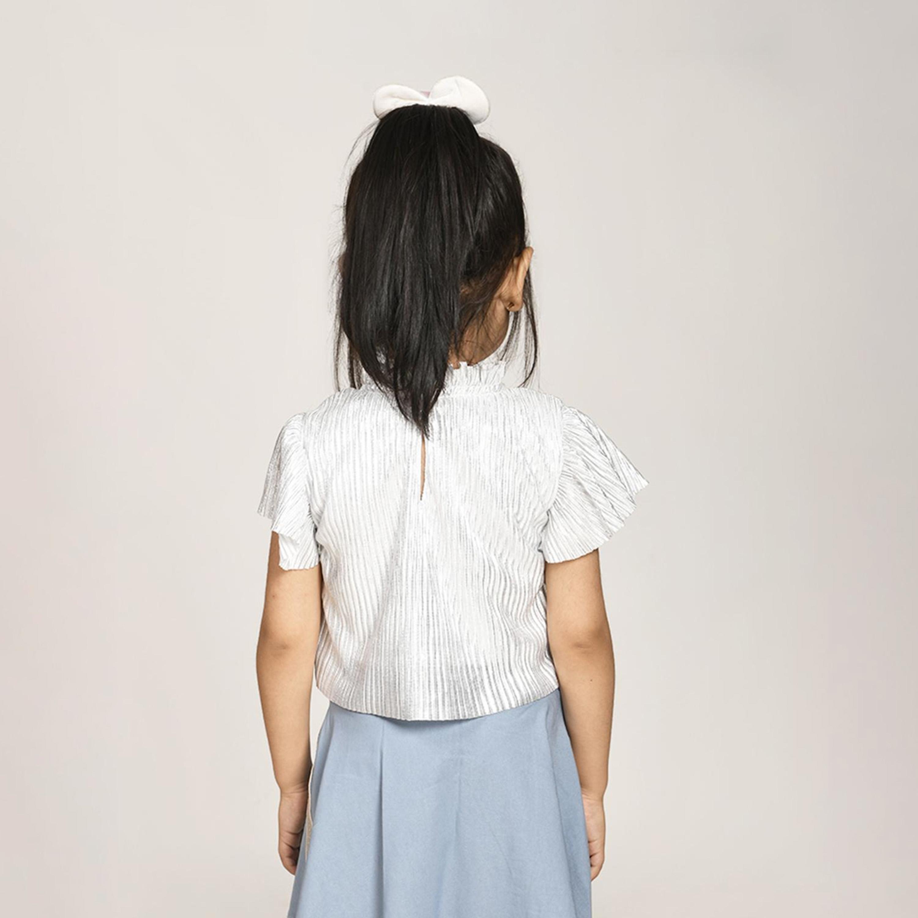 LilPicks X Styli Flutter Sleeves Ruffled Cotton Top-girls-clothing-blousesandshirts-image-4
