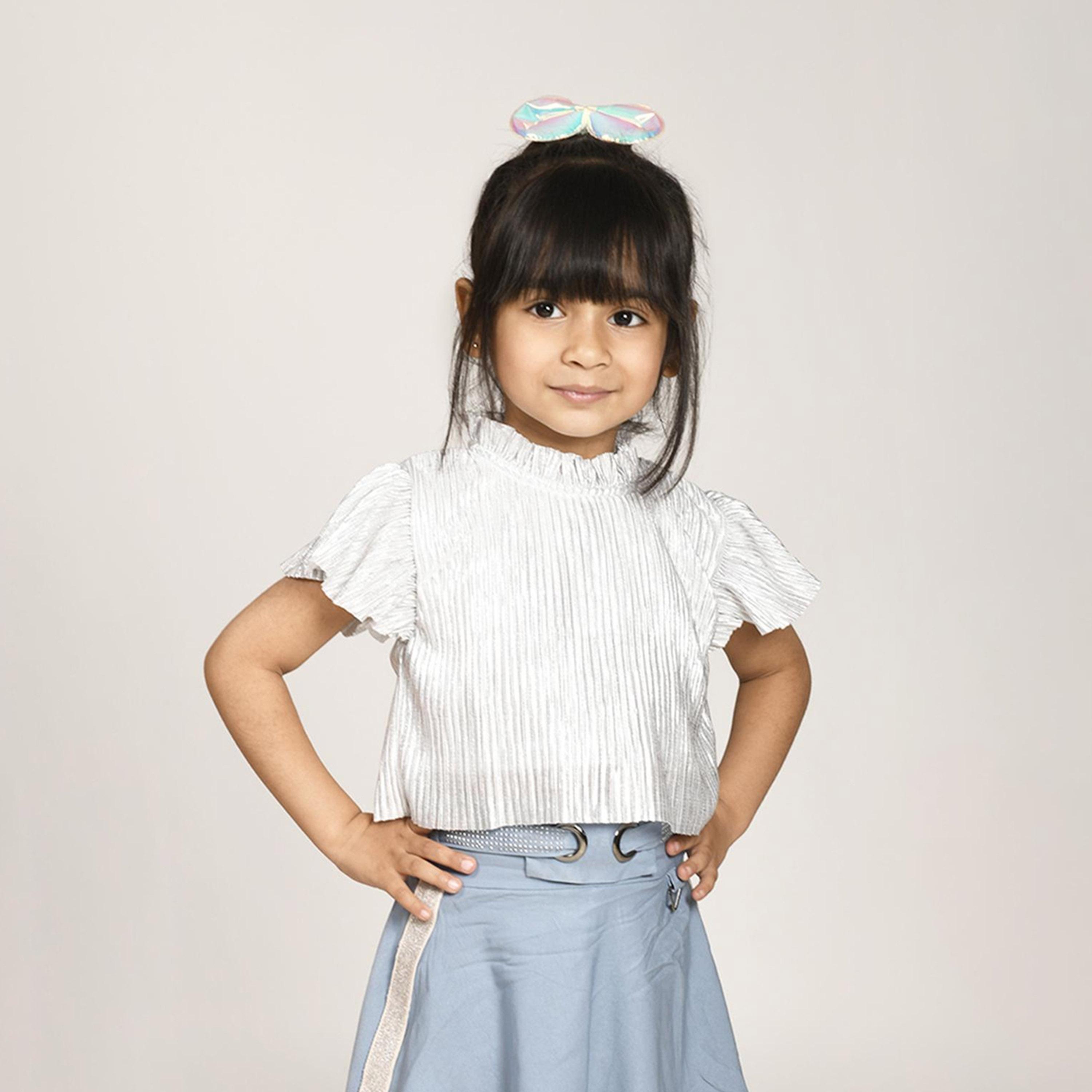 ليبيكس × ستايلي-  بلوزة قطنية مكشكشة بأكمام منفوشة-girls-clothing-blousesandshirts-image-5