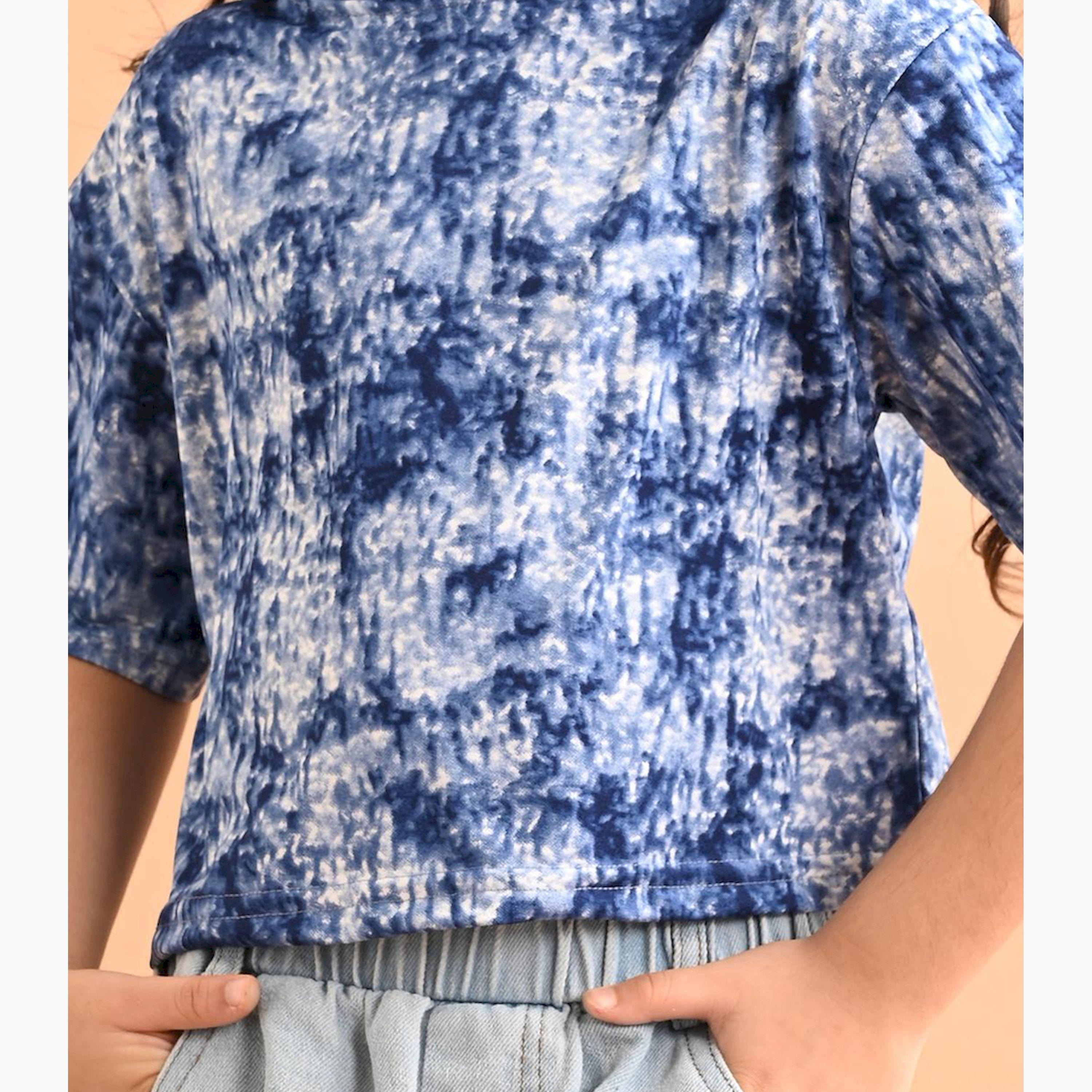 ليبيكس × ستايلي-  بلوزة قصيرة على شكل قميص بأكمام منتفخة للفتيات-girls-clothing-blousesandshirts-image-2