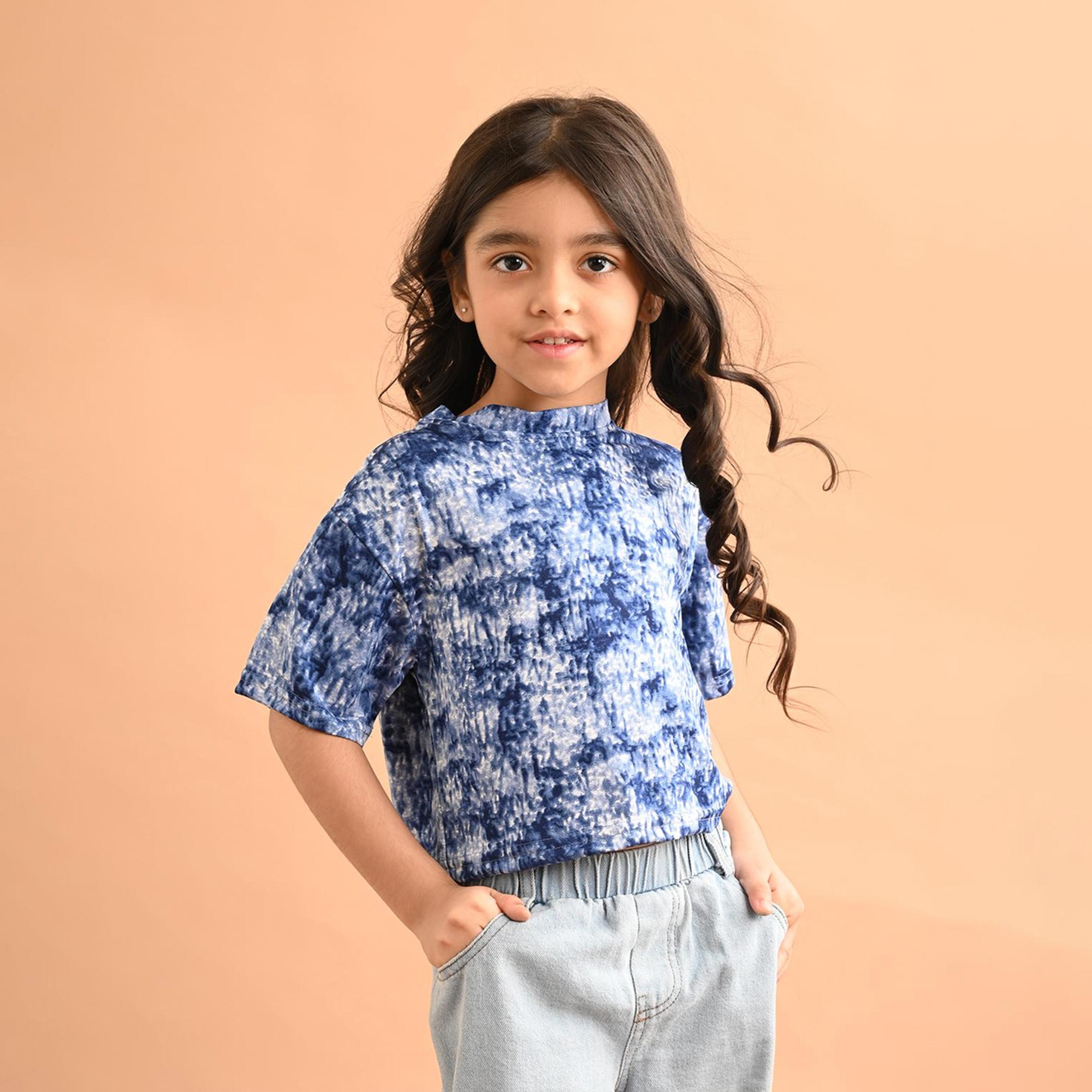 ليبيكس × ستايلي-  بلوزة قصيرة على شكل قميص بأكمام منتفخة للفتيات-girls-clothing-blousesandshirts-image-3