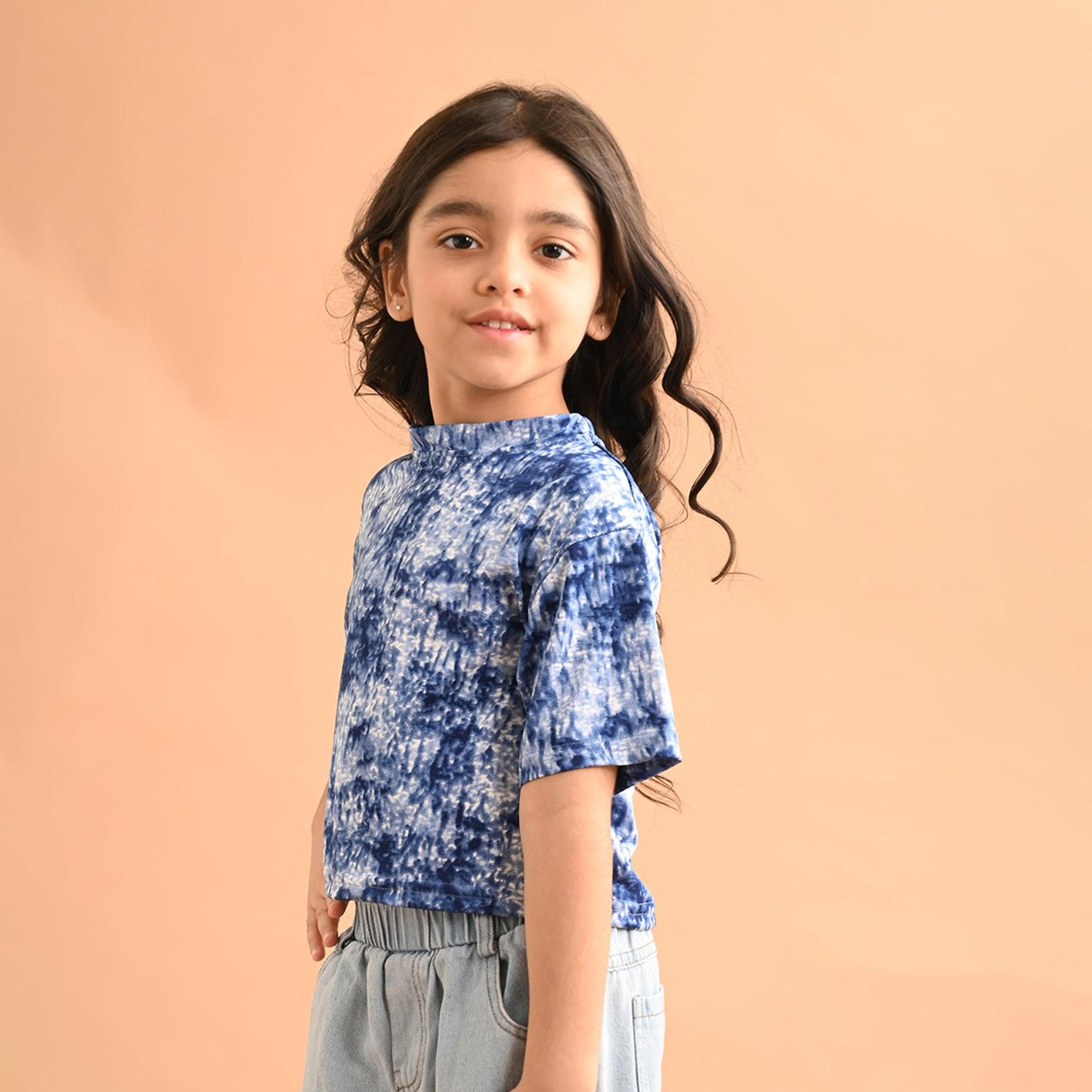 ليبيكس × ستايلي-  بلوزة قصيرة على شكل قميص بأكمام منتفخة للفتيات-girls-clothing-blousesandshirts-image-4