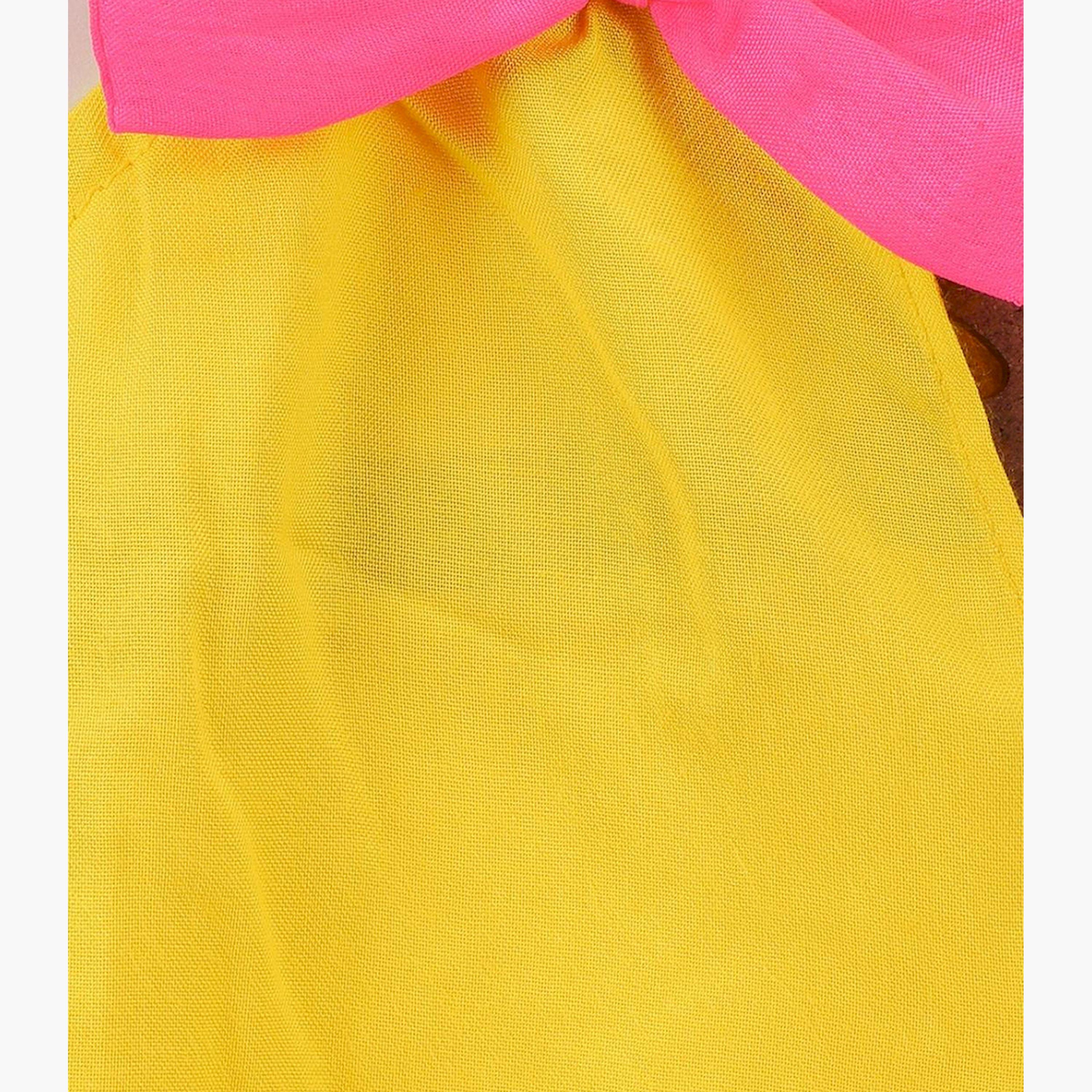 LilPicks X Styli Girls Yellow & Blue Solid Top with Skirt-girls-clothing-setsandcoords-image-4