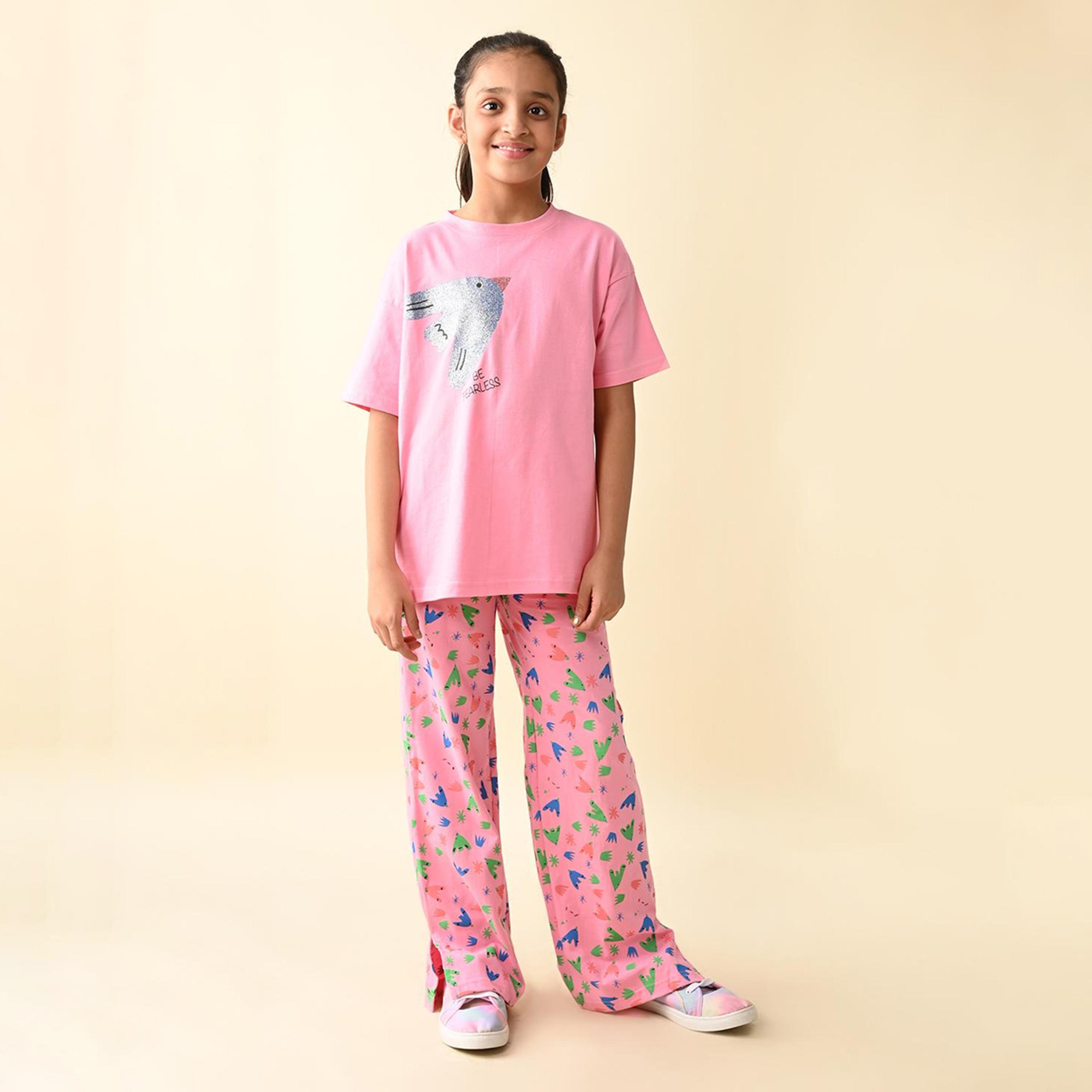 LilPicks X Styli Girls Printed T-shirt With Palazzos-girls-clothing-setsandcoords-image-2