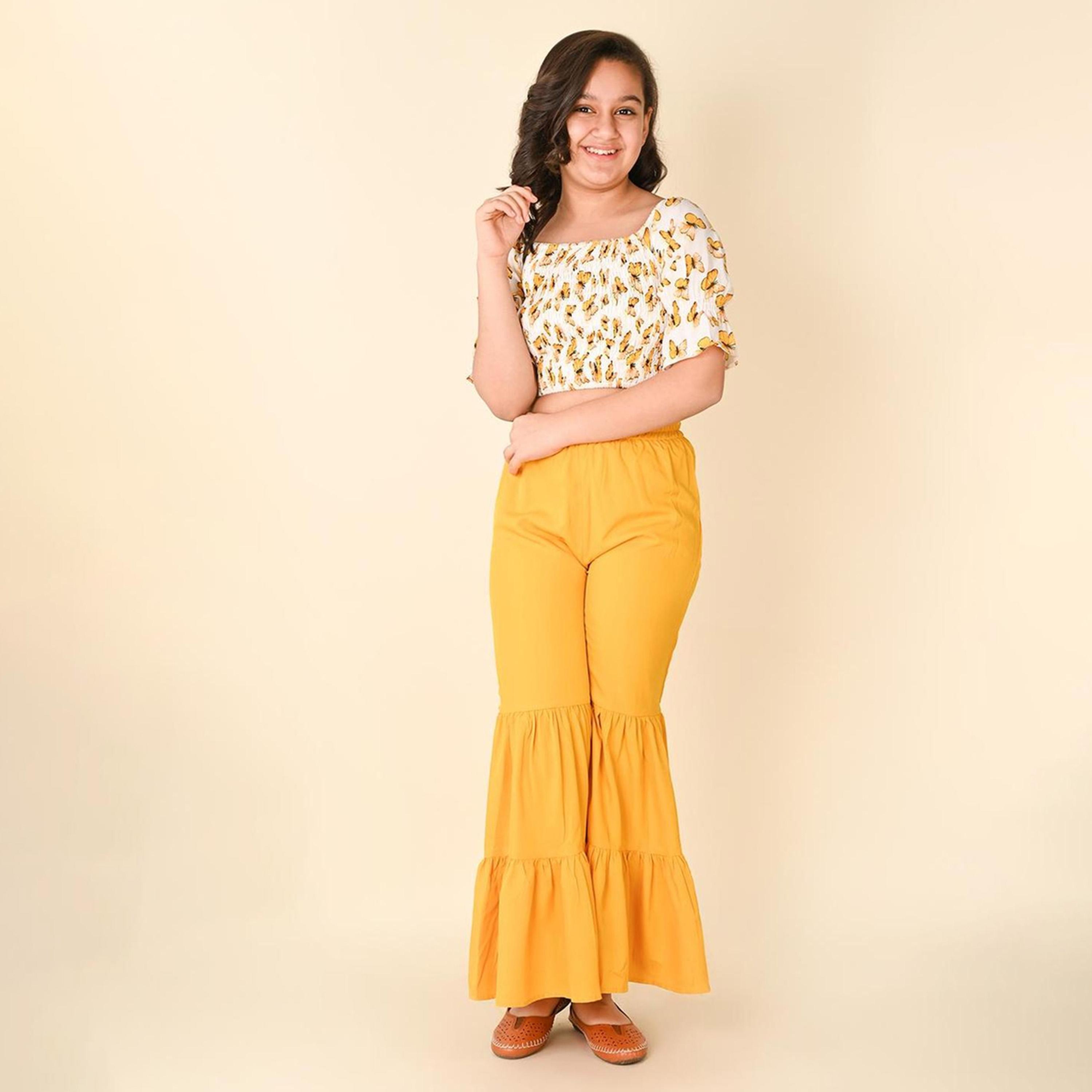 LilPicks X Styli Girls Printed Crop Top with Sharara-girls-clothing-setsandcoords-image-1