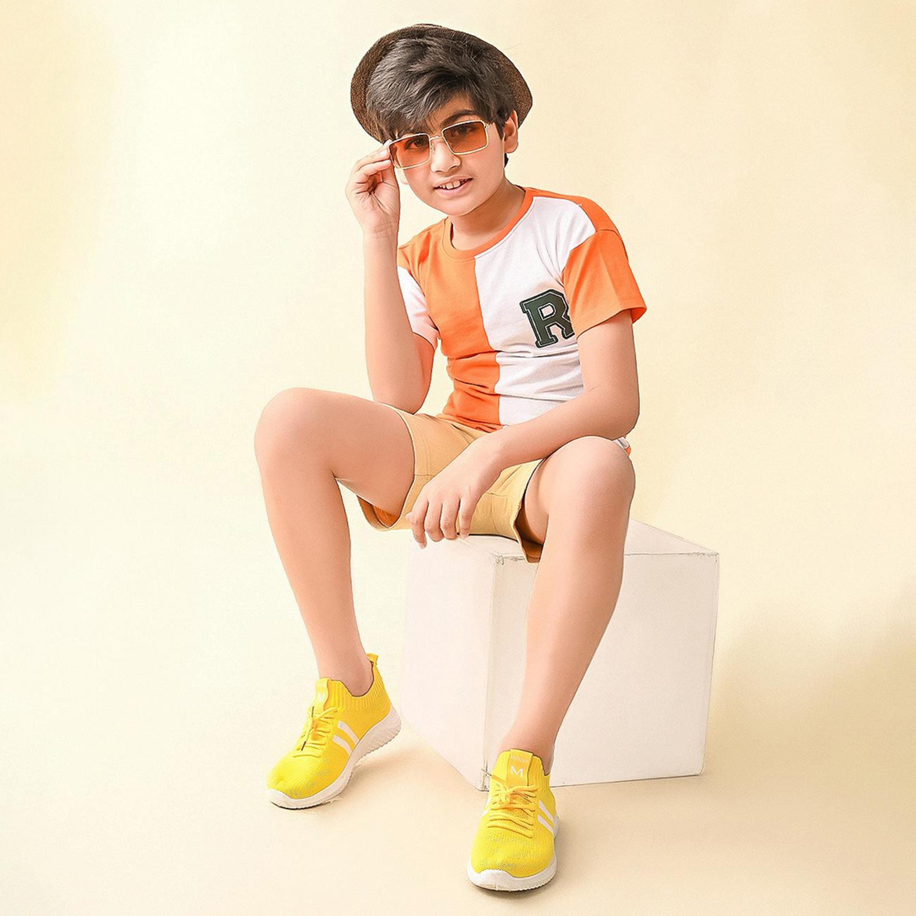 ليبيكس × ستايلي-  تي شيرت ملون مع شورت للأولاد-boys-clothing-setsandcoords-image-1