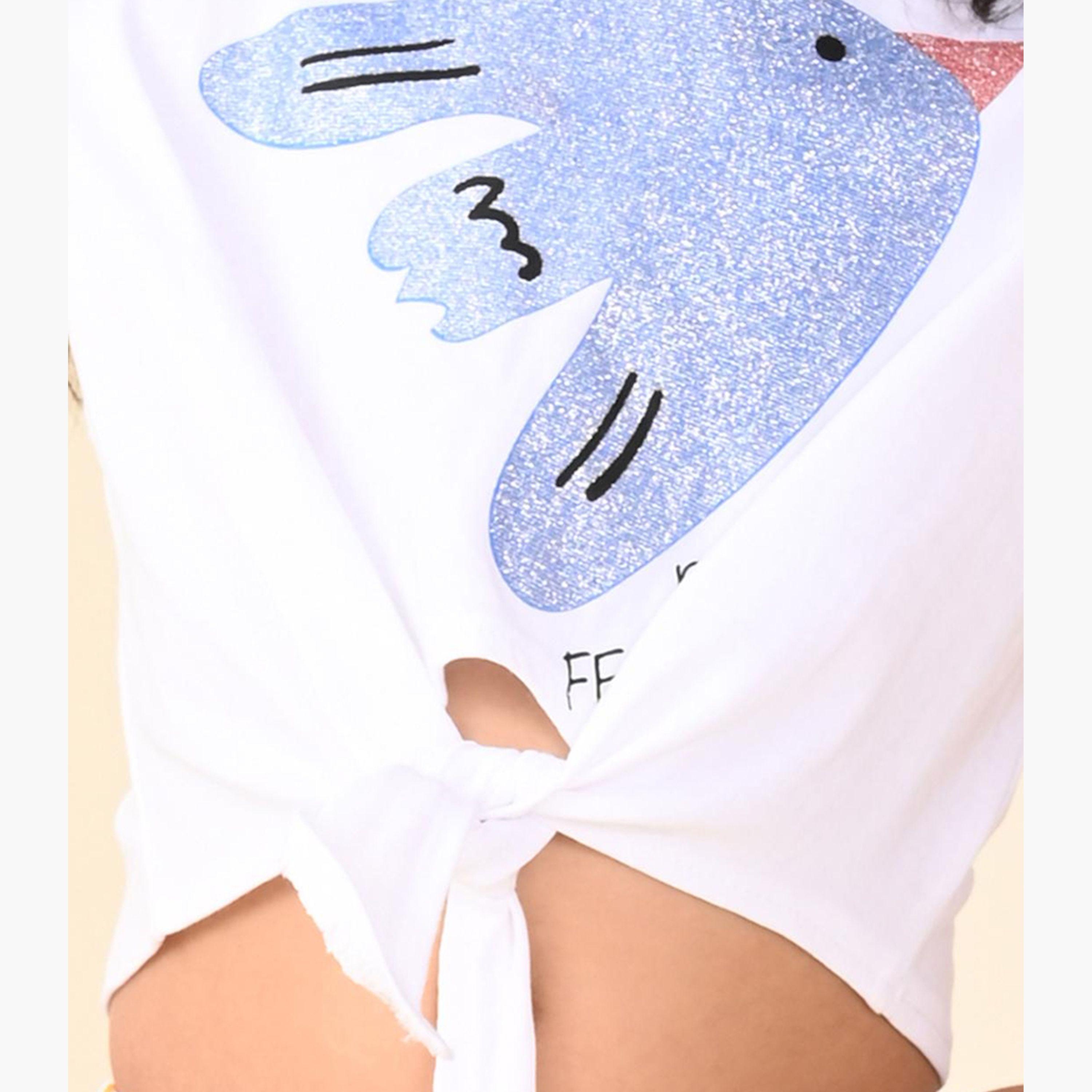 LilPicks X Styli Girls Graphic Printed Round Neck Tie ups Co-ords-girls-clothing-setsandcoords-image-2