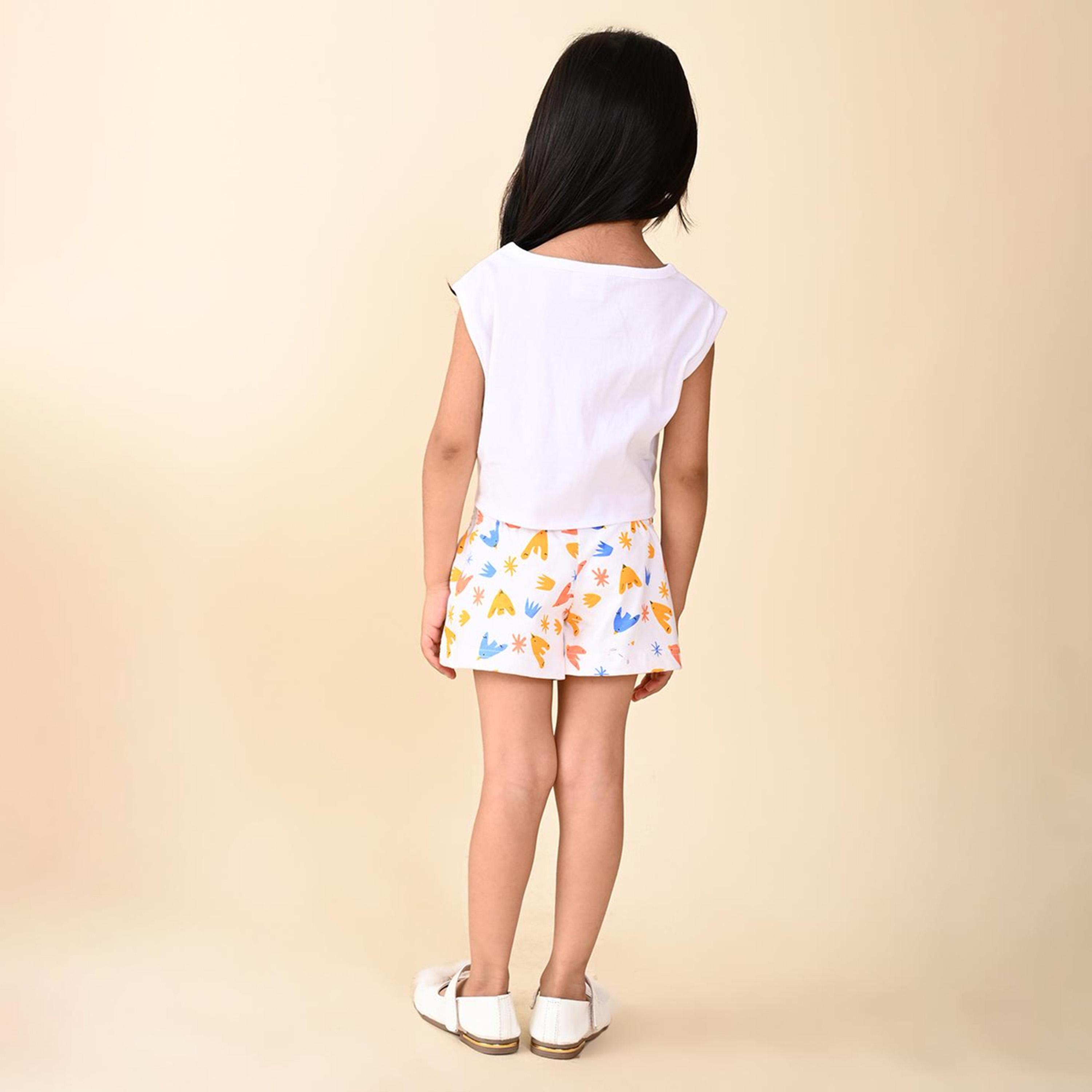 LilPicks X Styli Girls Graphic Printed Round Neck Tie ups Co-ords-girls-clothing-setsandcoords-image-5