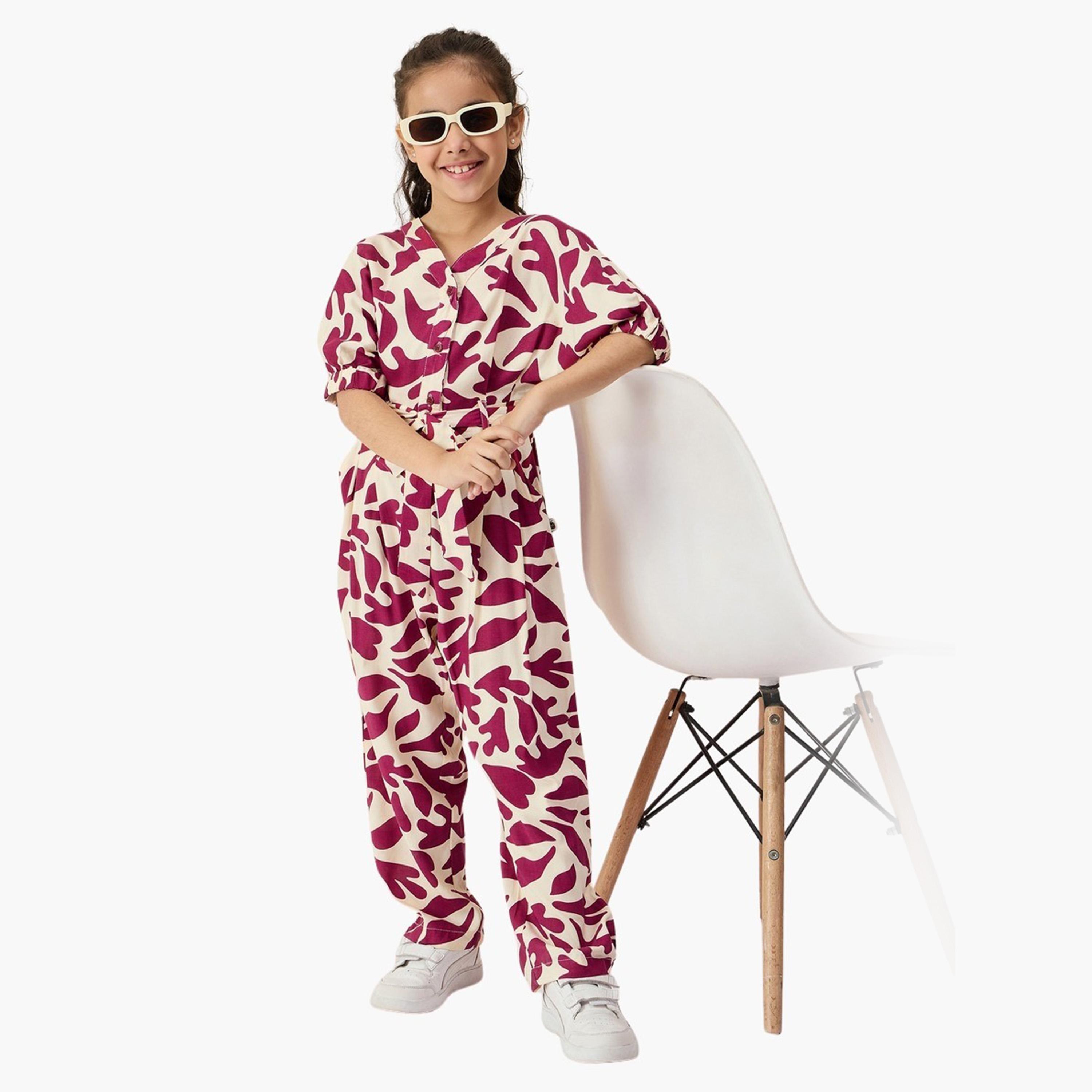 Stylo Bug X Styli Floral Print Rayon Jumpsuit for Girls-girls-clothing-rompers-image-5