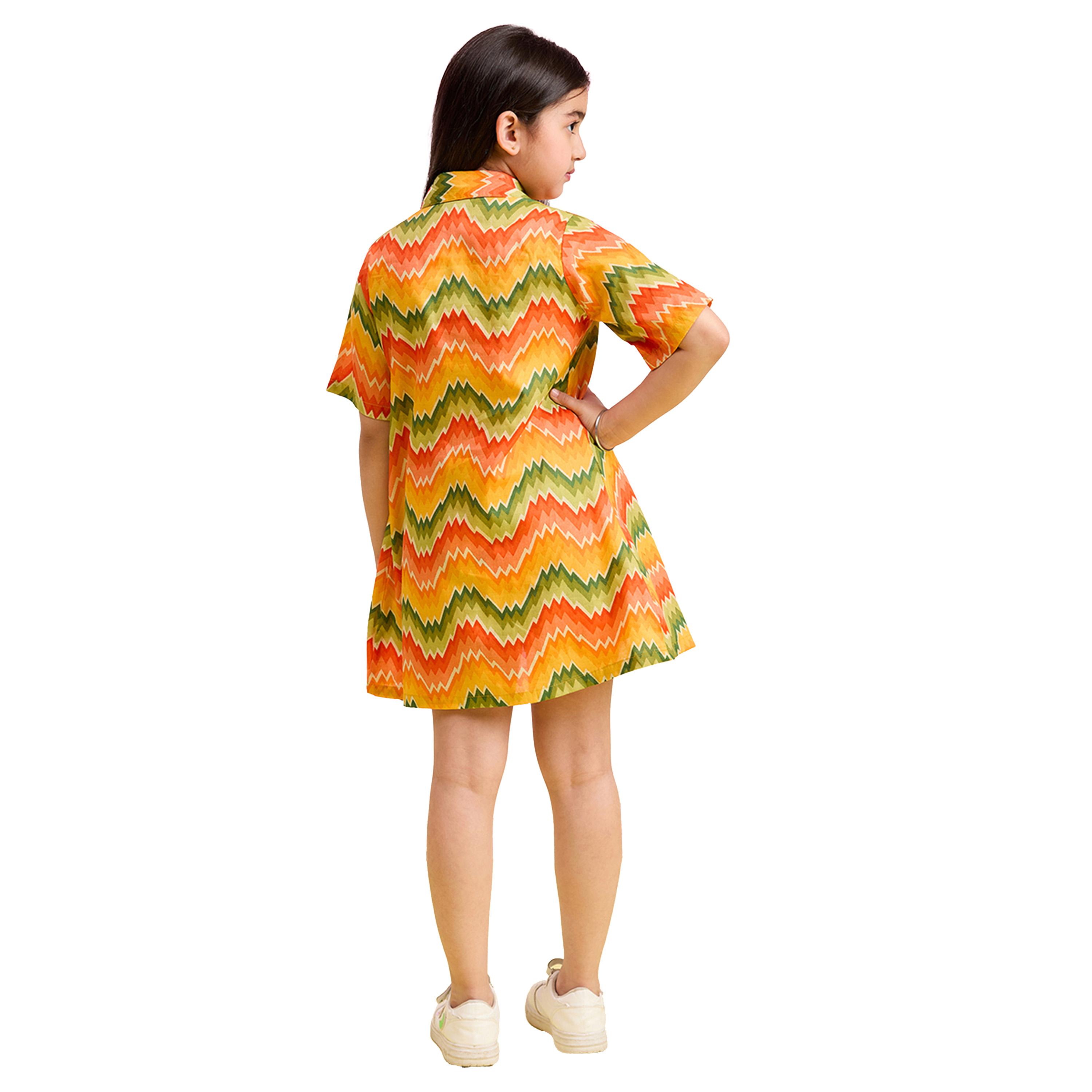 Stylo Bug X Styli Multicolored Geometric Print Shirt and Shorts Set-girls-clothing-setsandcoords-image-4