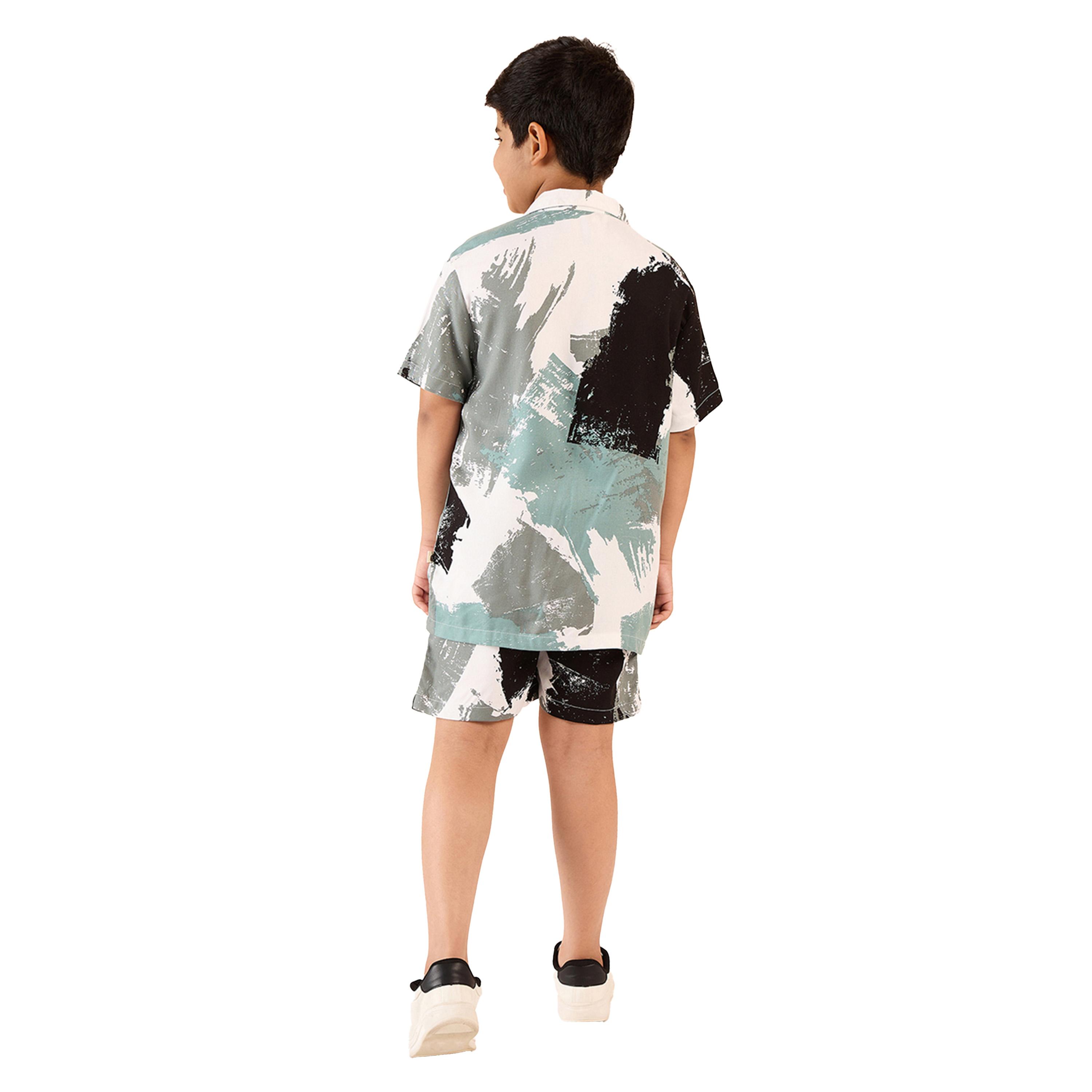 Stylo Bug X Styli Printed Rayon Shirt and Shorts Set for Boys-boys-clothing-setsandcoords-image-5