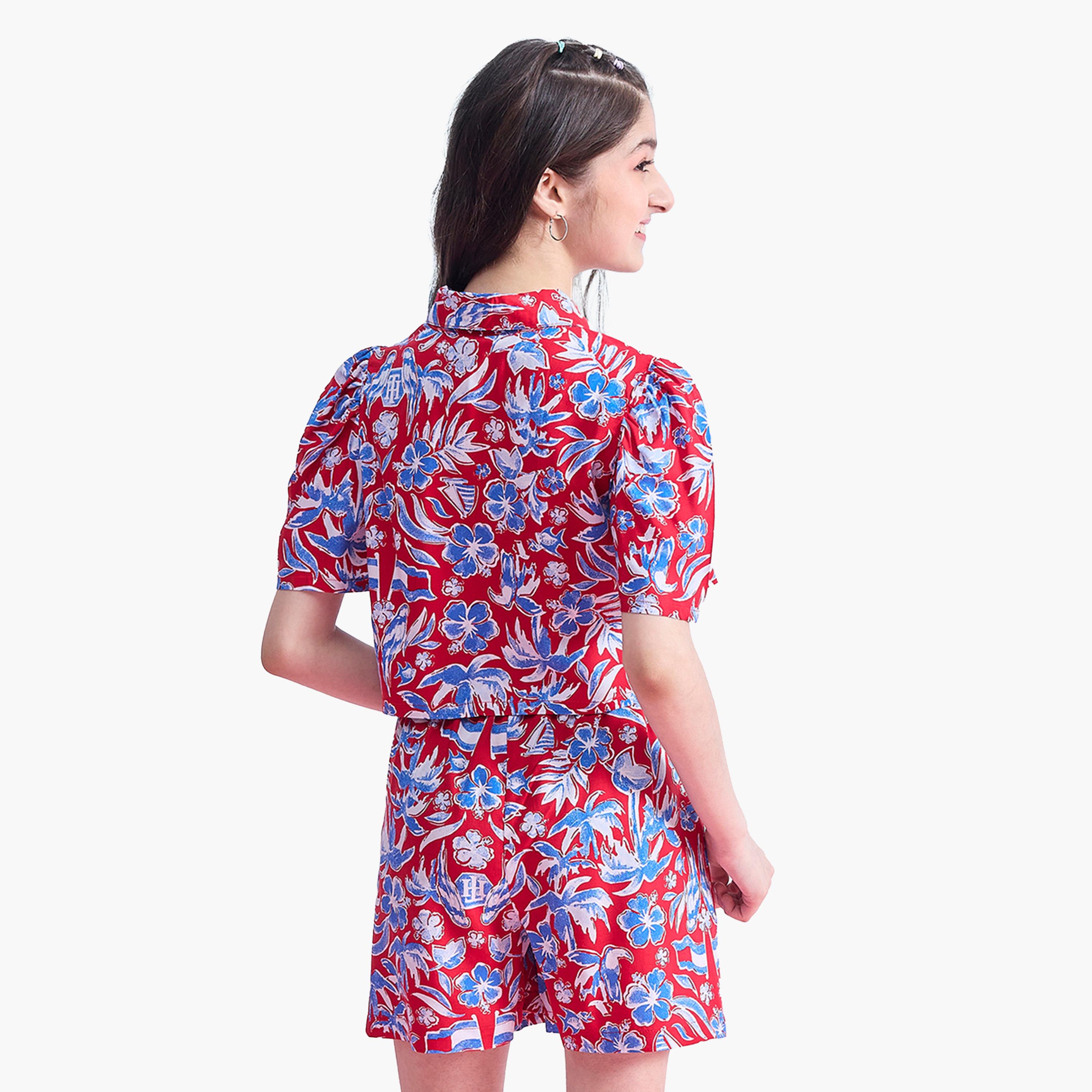 ستايلو باغ × ستايلي-  طقم قميص قصير وشورت مطبوع بالكامل-girls-clothing-setsandcoords-image-4