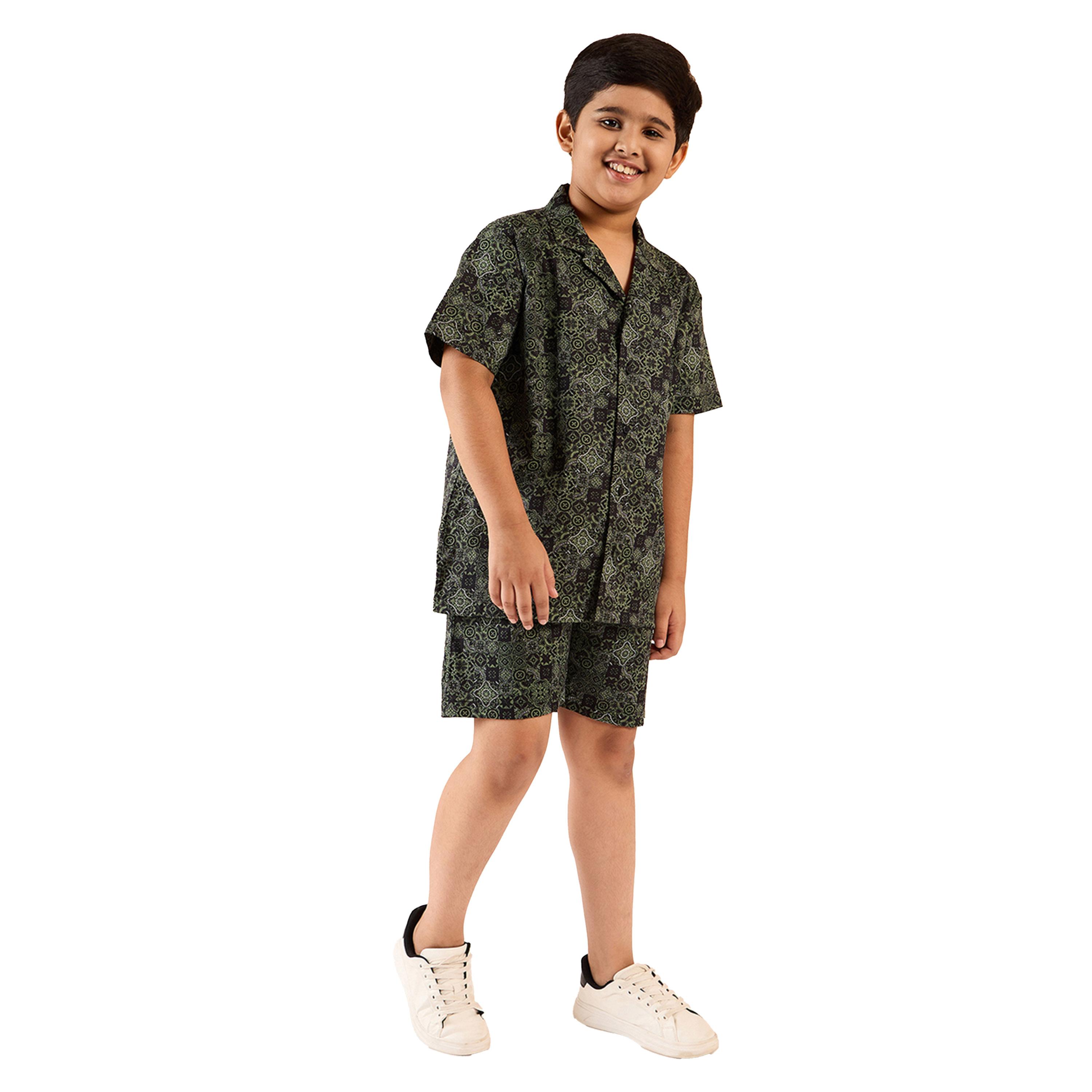 Stylo Bug X Styli Rayon Short Sleeve Shirt and Shorts Set for Boys-boys-clothing-setsandcoords-image-4