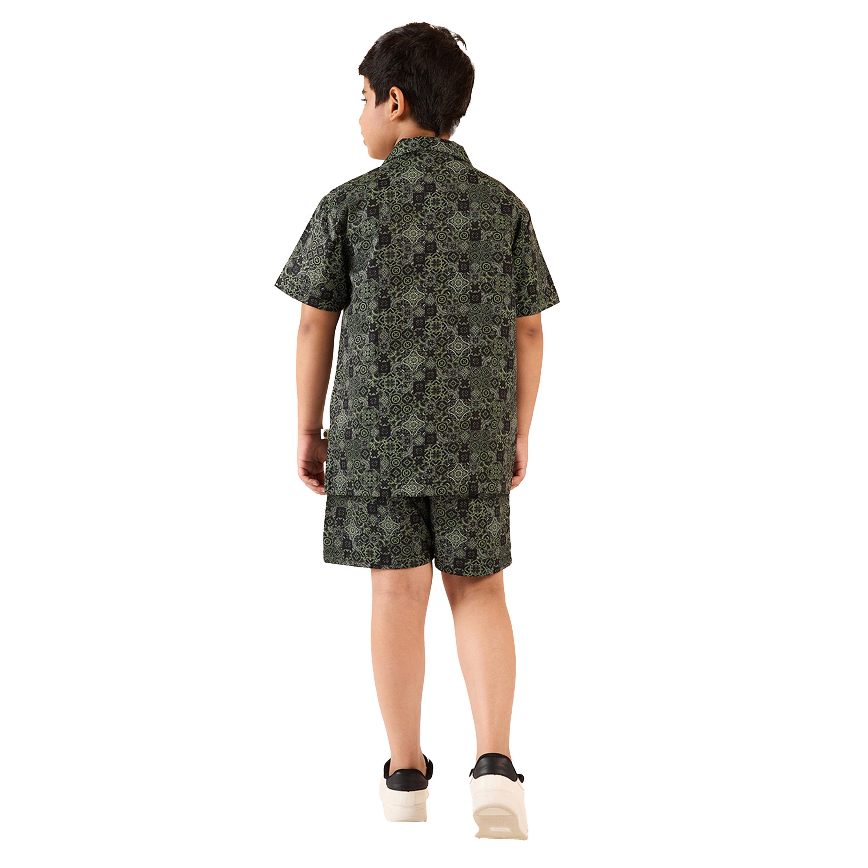 Stylo Bug X Styli Rayon Short Sleeve Shirt and Shorts Set for Boys-boys-clothing-setsandcoords-image-5