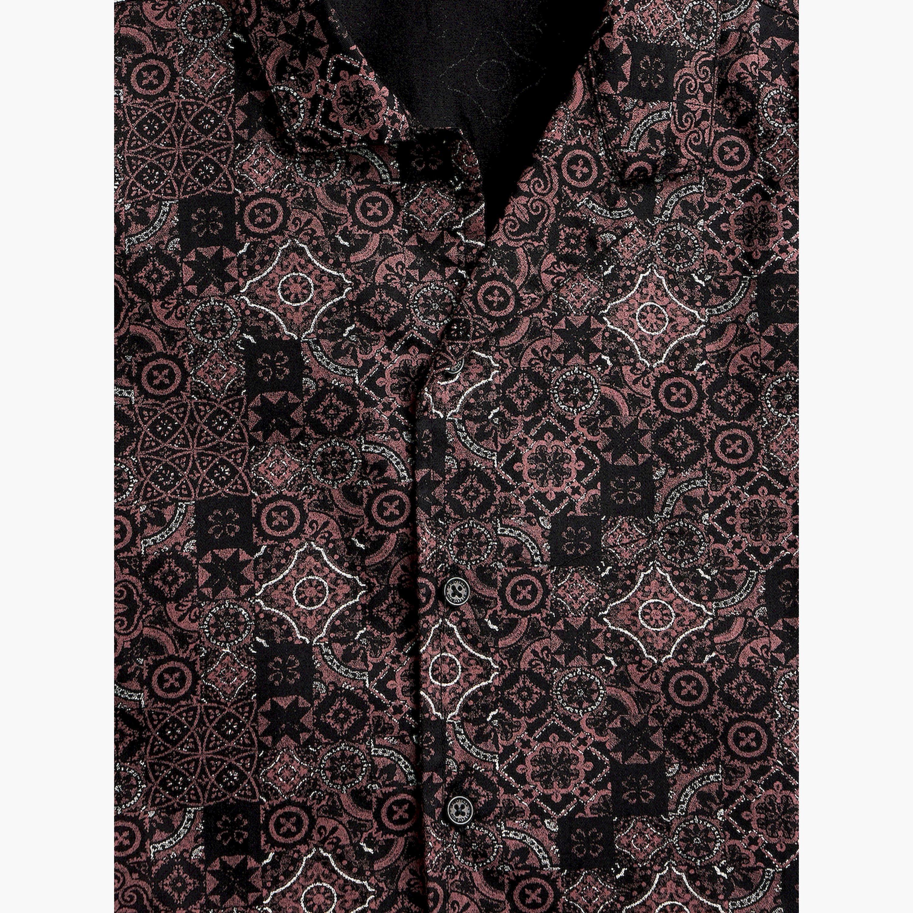 ستايلو باغ × ستايلي- طقم قميص وشورت بأكمام قصيرة رايون بني للأولاد-boys-clothing-setsandcoords-image-5