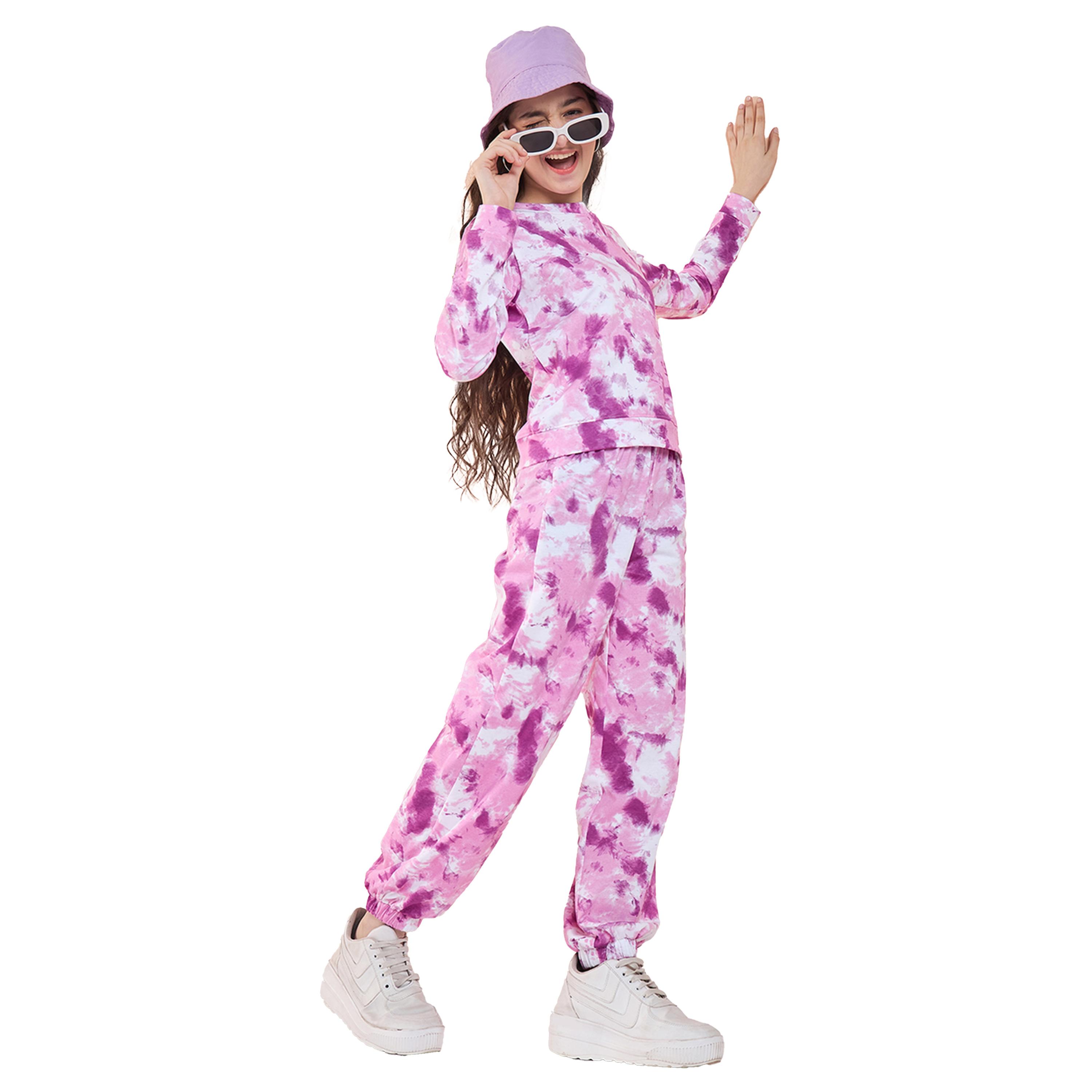 Stylo Bug X Styli Printed Round Neck T-Shirt and Trousers Pants-girls-clothing-setsandcoords-image-2