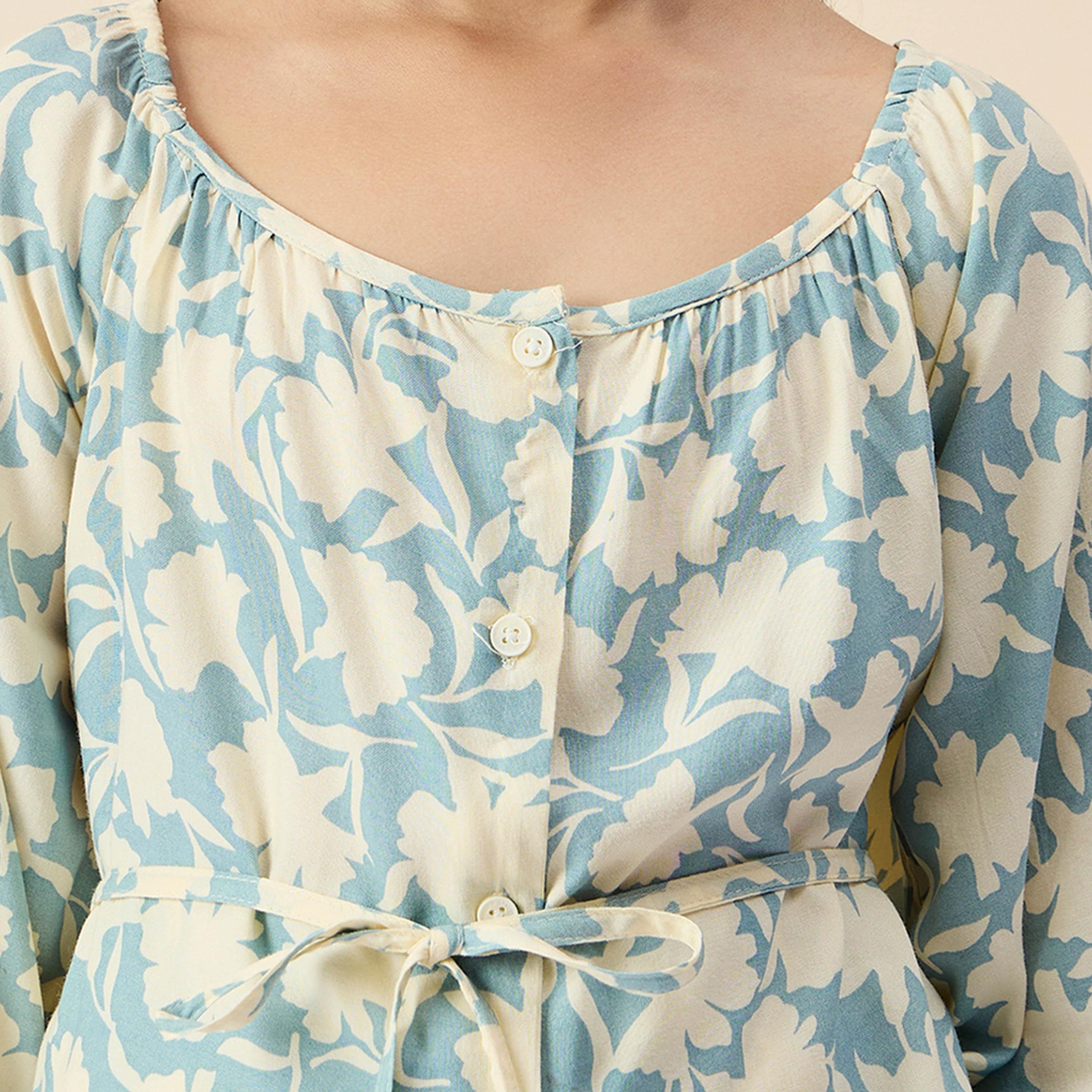 Stylo Bug X Styli Floral Print Round Neck Top and Pants Set-girls-clothing-setsandcoords-image-5