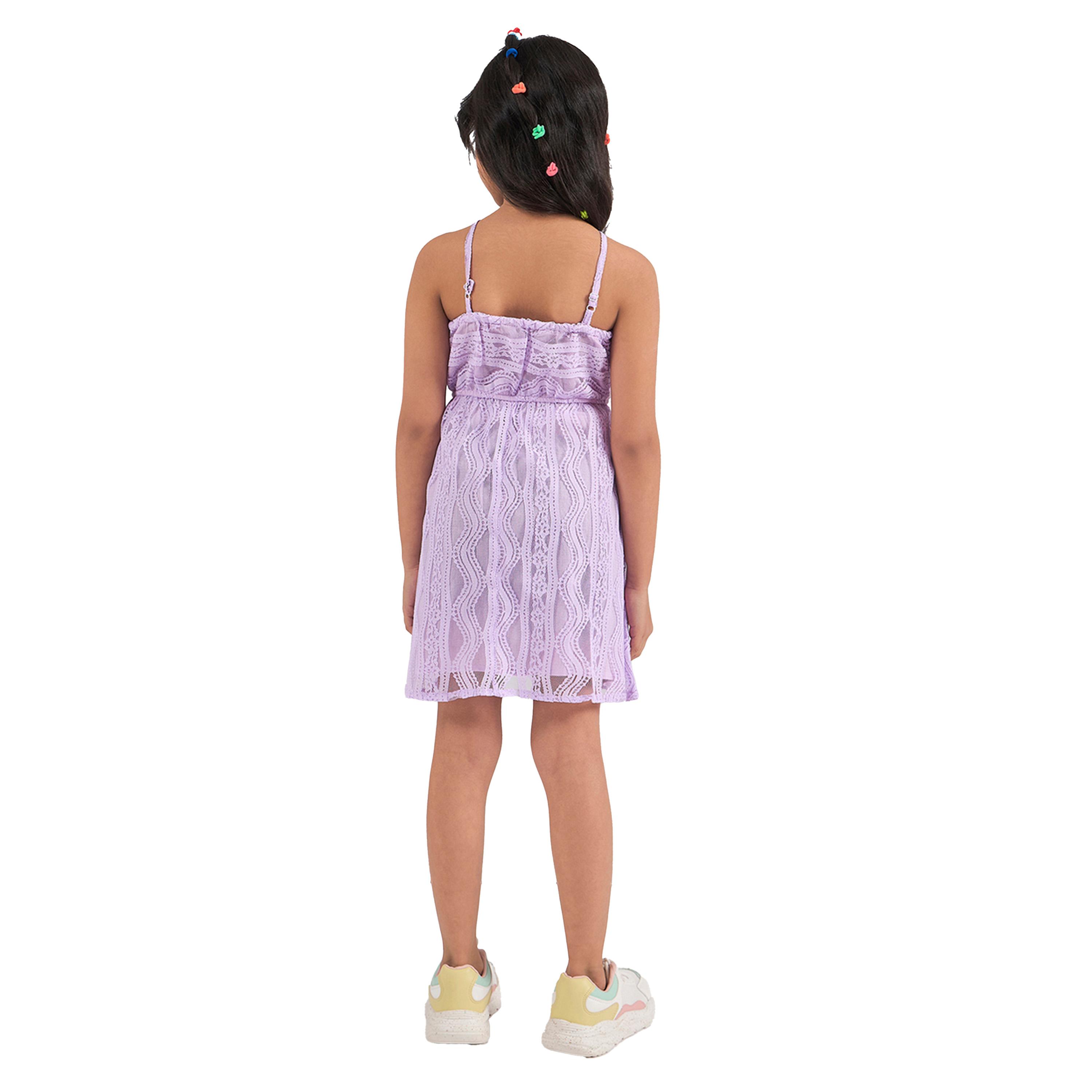 Stylo Bug X Styli Self Design Halter Neck A-Line Dress with Pompom Detail-girls-clothing-dressesandjumpsuits-image-5