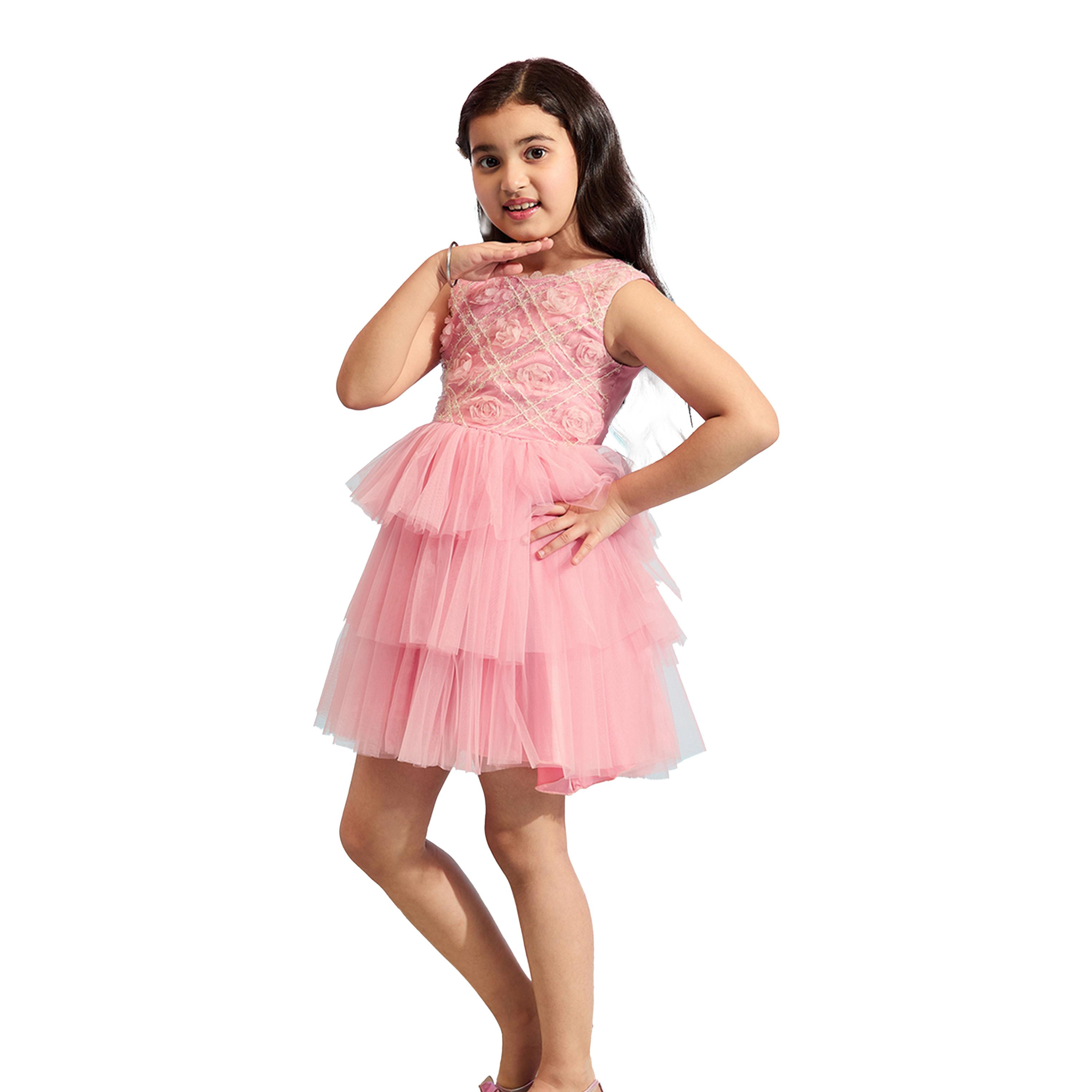 Stylo Bug X Styli Embellished Sleeveless Layered Fit and Flare Dress-girls-clothing-dressesandjumpsuits-image-3
