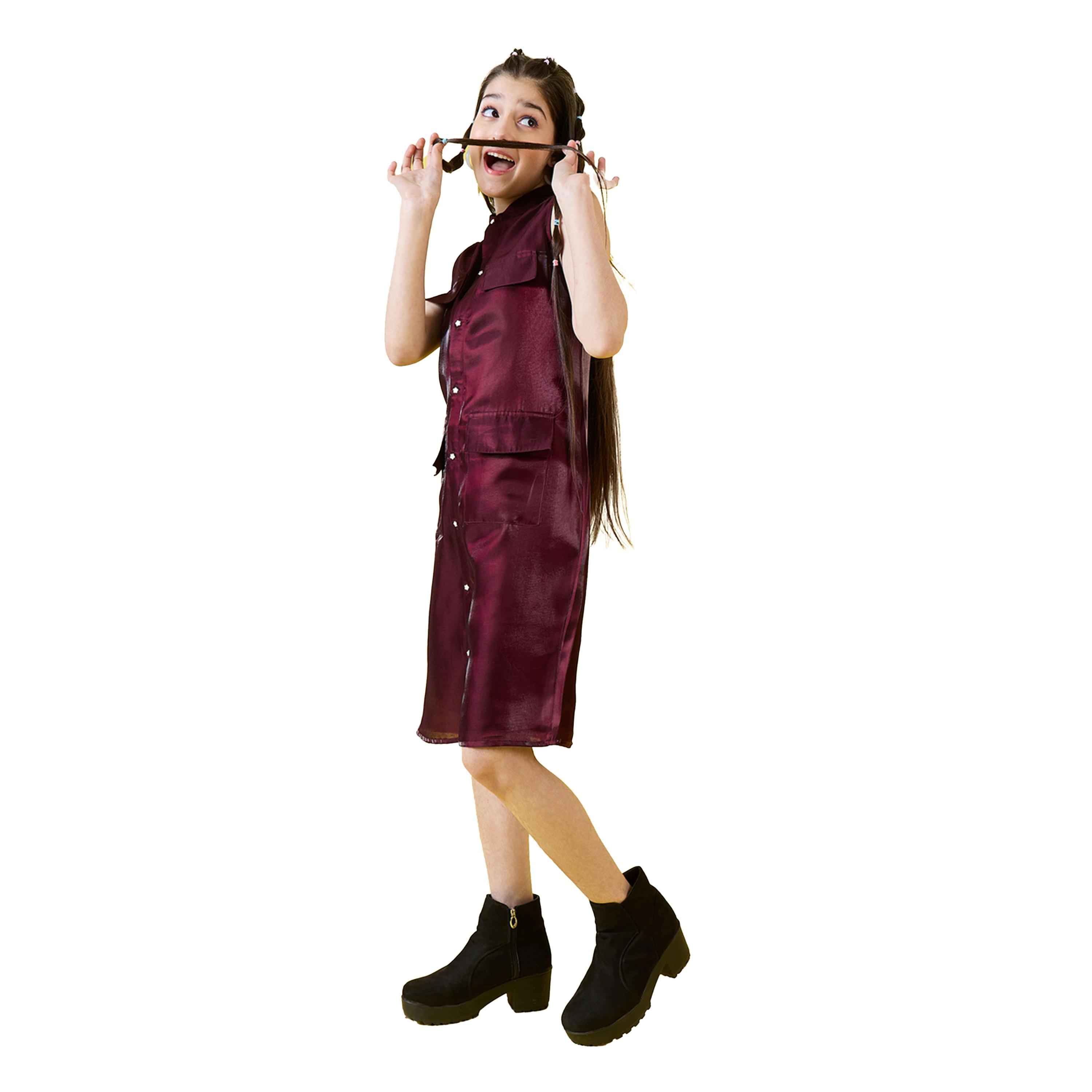 Stylo Bug X Styli Solid Sleeveless Shirt Dress with Pockets-girls-clothing-dressesandjumpsuits-image-3