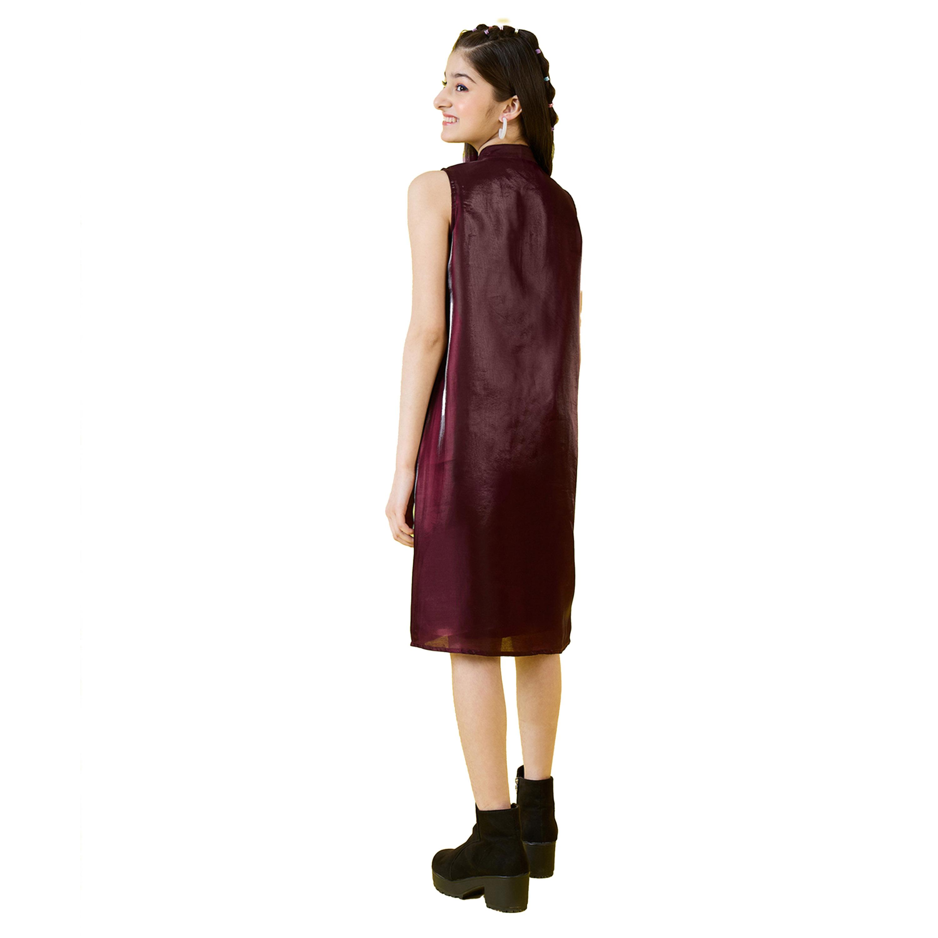 Stylo Bug X Styli Solid Sleeveless Shirt Dress with Pockets-girls-clothing-dressesandjumpsuits-image-4