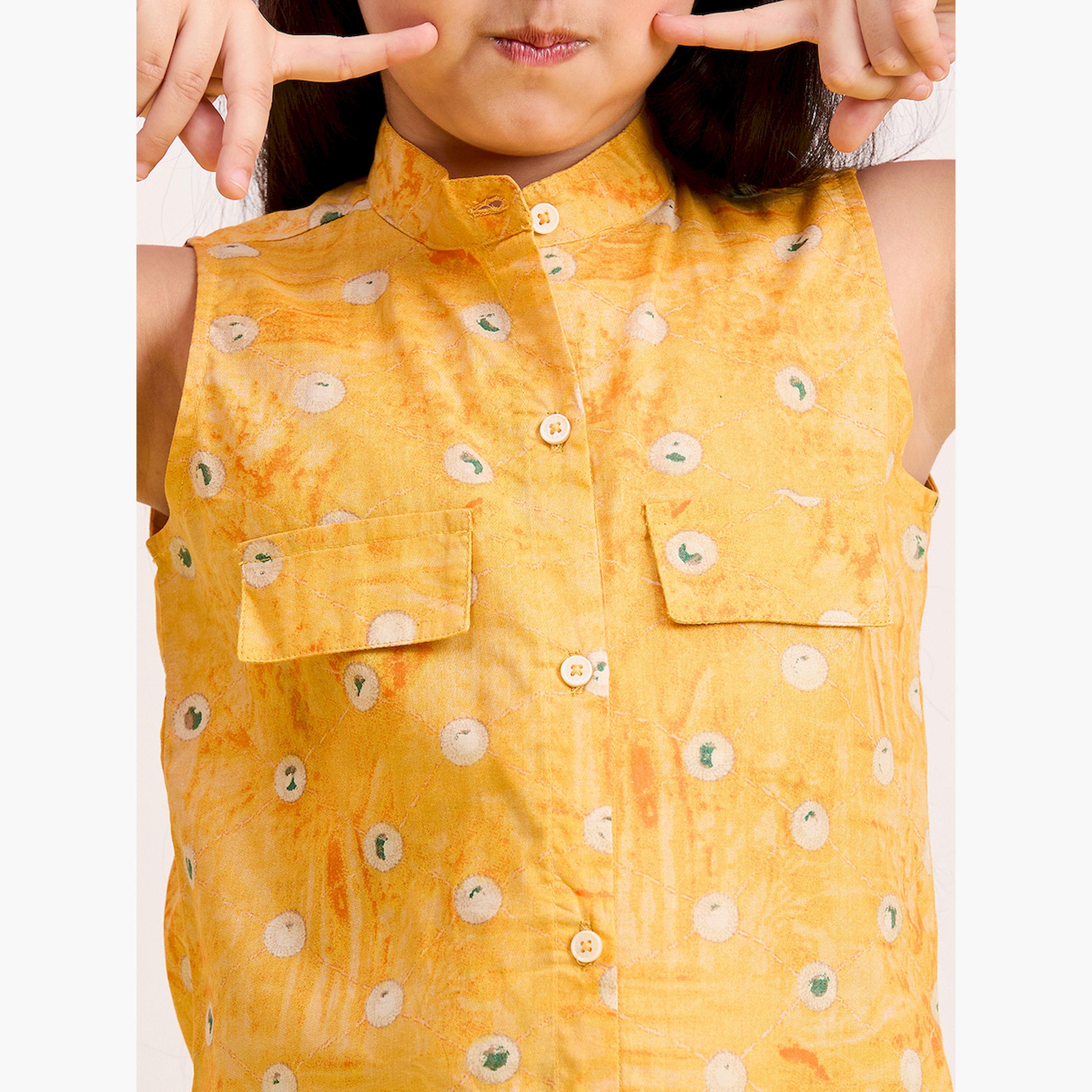 Stylo Bug X Styli Floral Printed Collared Shirt Dress with Pockets-girls-clothing-dressesandjumpsuits-image-5