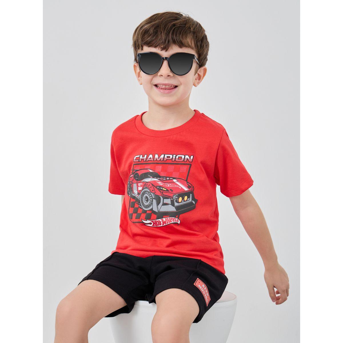تيشيرت بياقة دائرية وطبعة جرافيك-boys-clothing-tshirtsandpolos-image-1