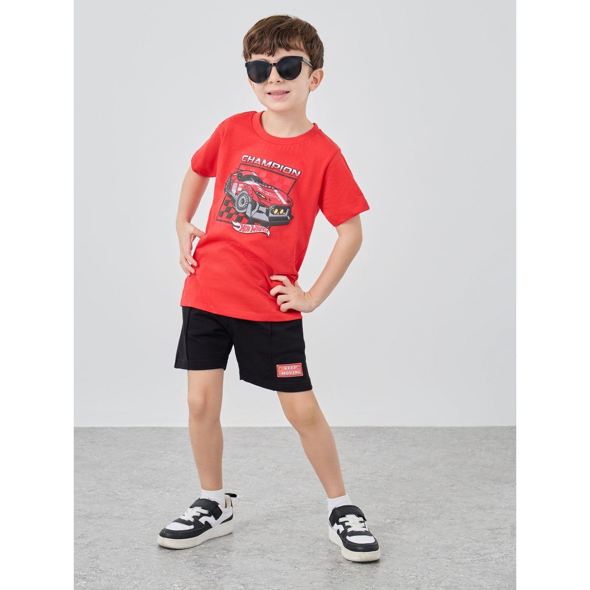 تيشيرت بياقة دائرية وطبعة جرافيك-boys-clothing-tshirtsandpolos-image-2