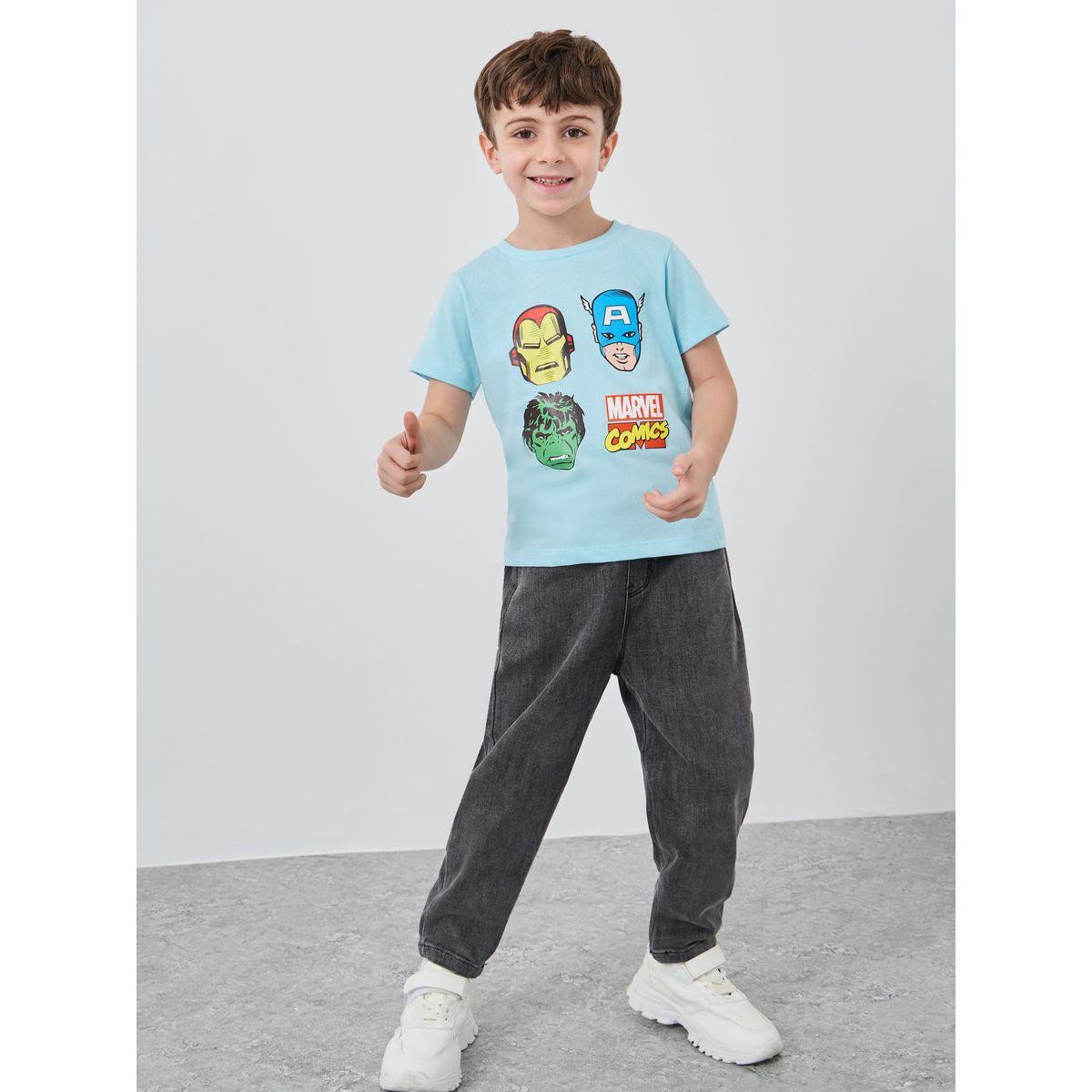 تيشيرت بياقة دائرية وطبعة جرافيك-boys-clothing-tshirtsandpolos-image-2