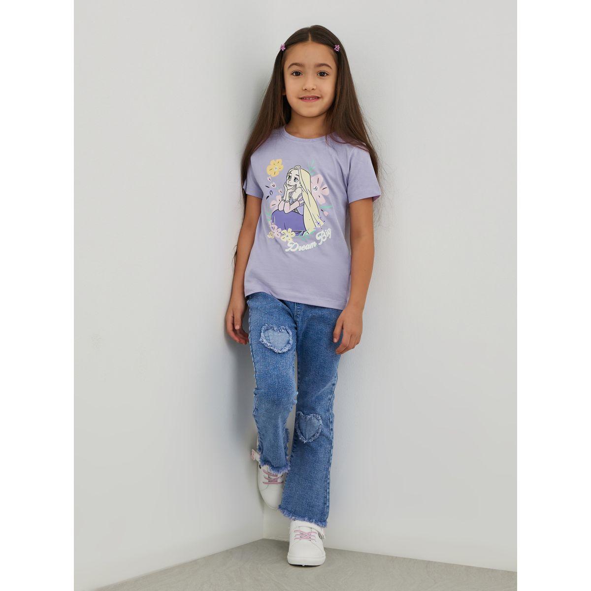 Styli Girls Rapunzel Print Short Sleeve T-Shirt-girls-clothing-tshirts-image-2