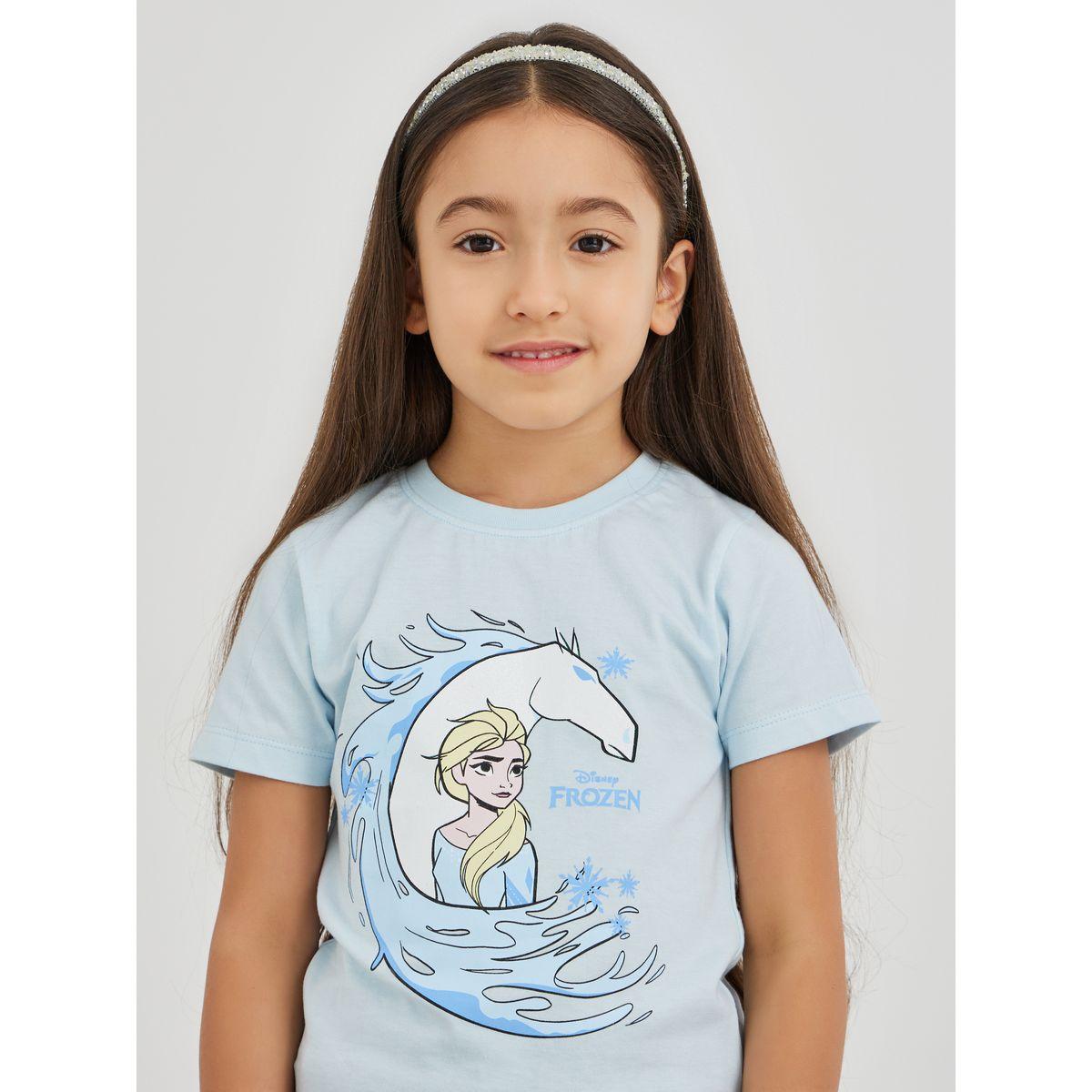 Styli Girls Elsa Print Short Sleeve T-Shirt-girls-clothing-tshirts-image-3