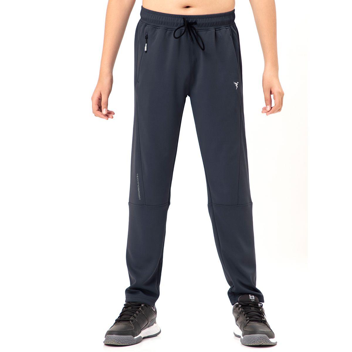 Technosport Solid Drawstring Waist Relaxed Fit Track Pants-boys-clothing-sportswear-bottoms-image-1