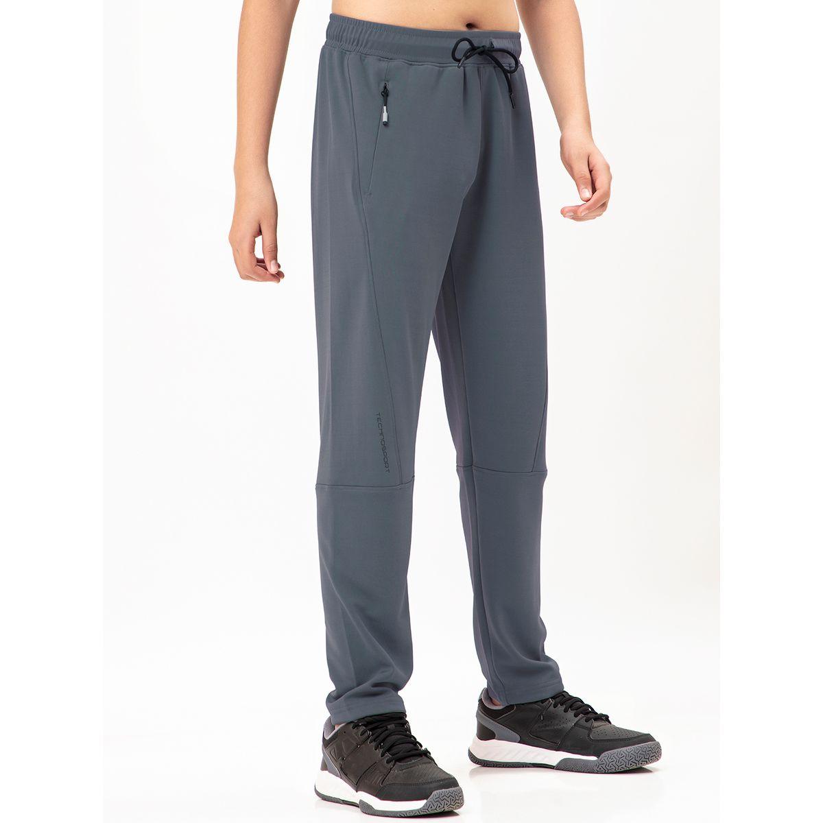 Technosport Solid Drawstring Waist Relaxed Fit Track Pants-boys-clothing-sportswear-bottoms-image-1